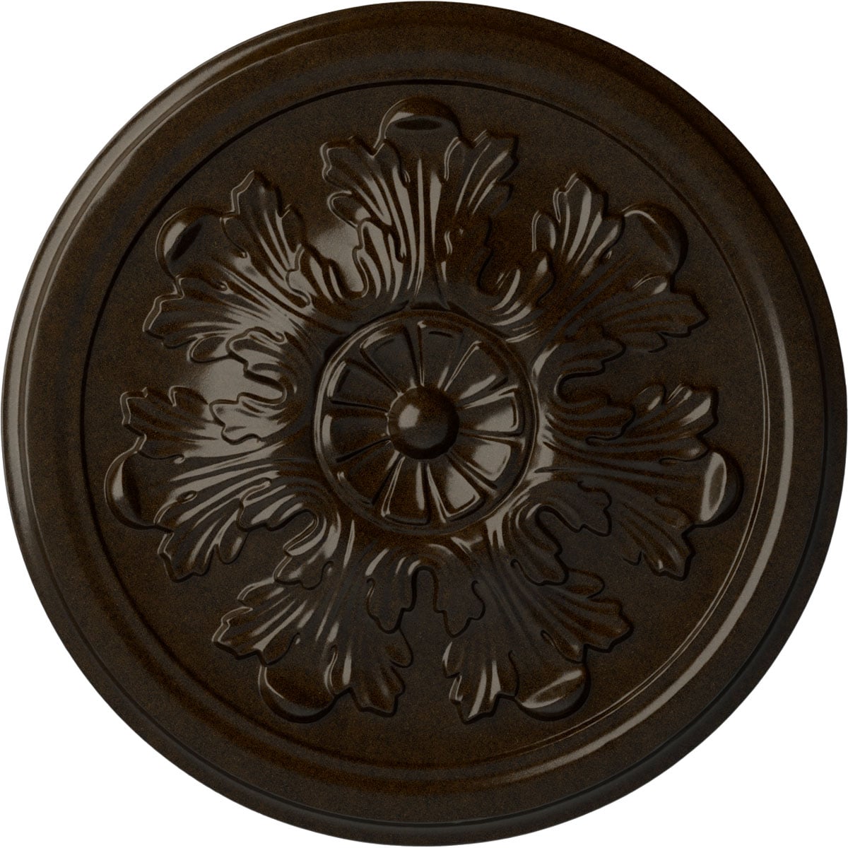 Ekena Millwork CM12LEBZS Legacy Acanthus 12.75-in W x 12.75-in L Painted Bronze Polyurethane Whole Ceiling Medallion