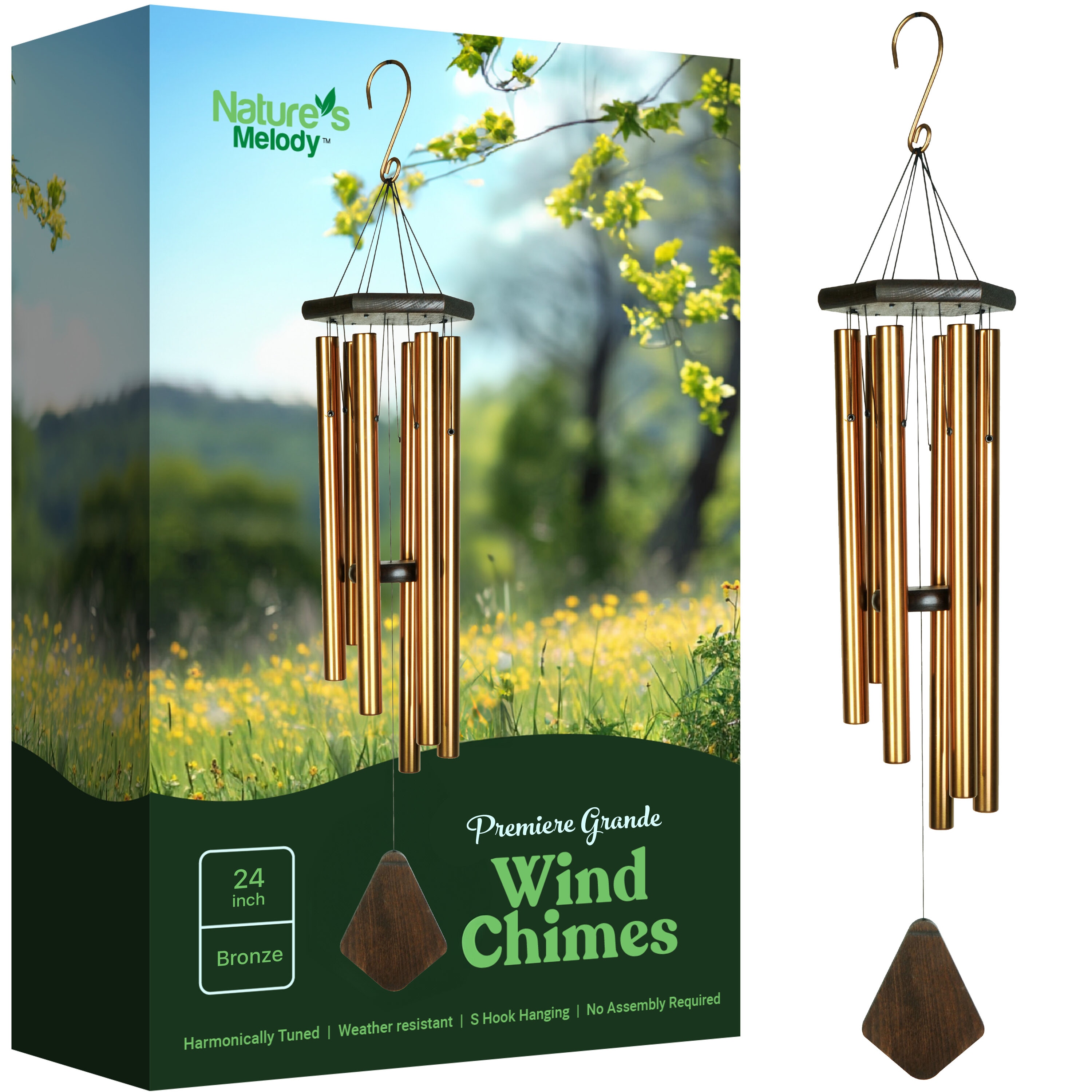 Nature's Melody NTM-PG24BR Bronze Metal Casual Decor set