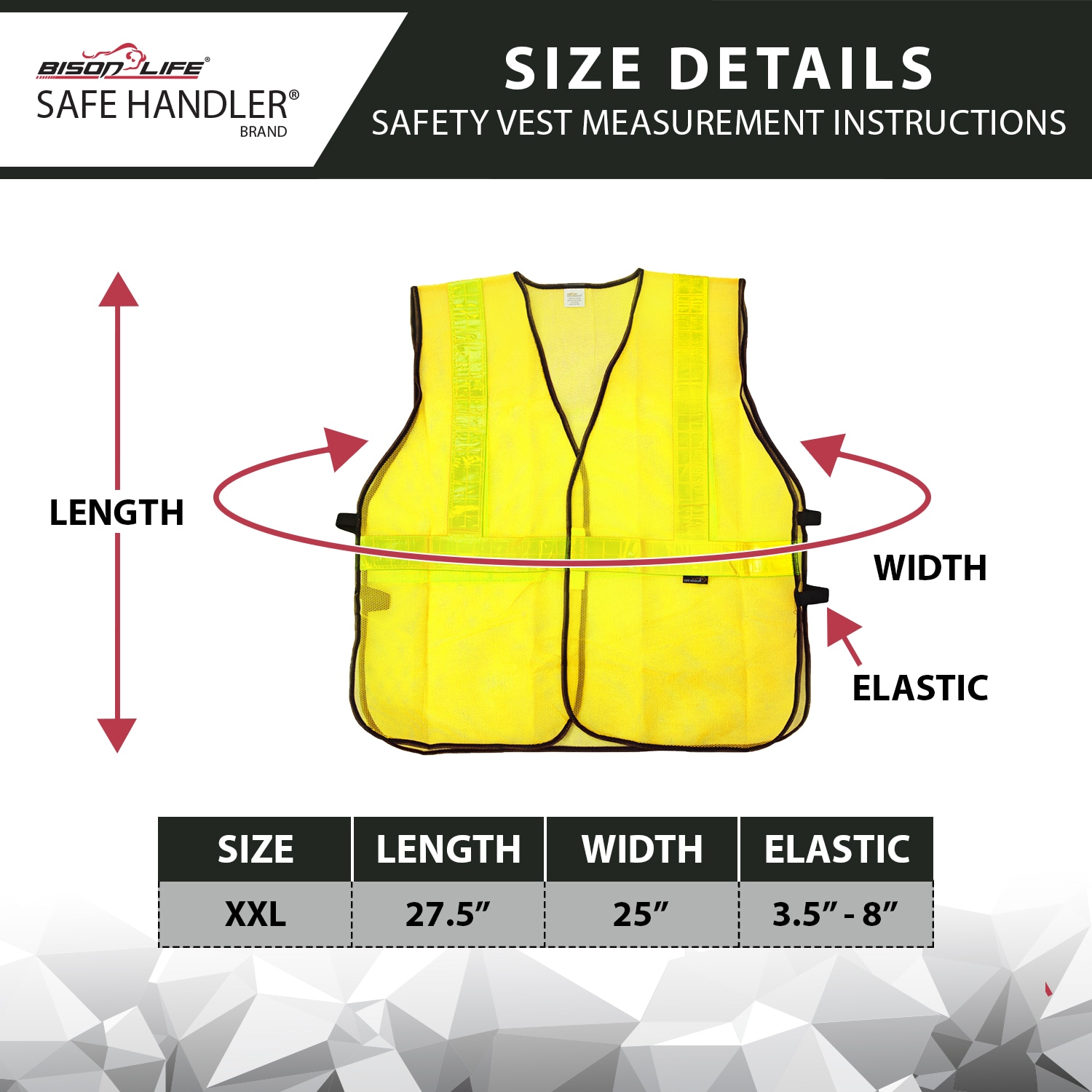 BISON LIFE BLSH-ES-XXL-SV2Y-2-5 Safety-Vests - View #3