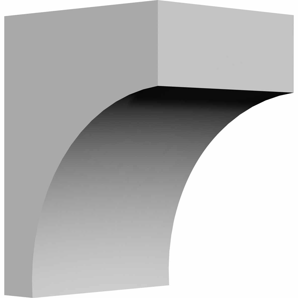 Ekena Millwork BKT05X05X07ST Stockport 5-in x 5-1/2-in x 7-1/4-in Off-white Urethane Standard bracket