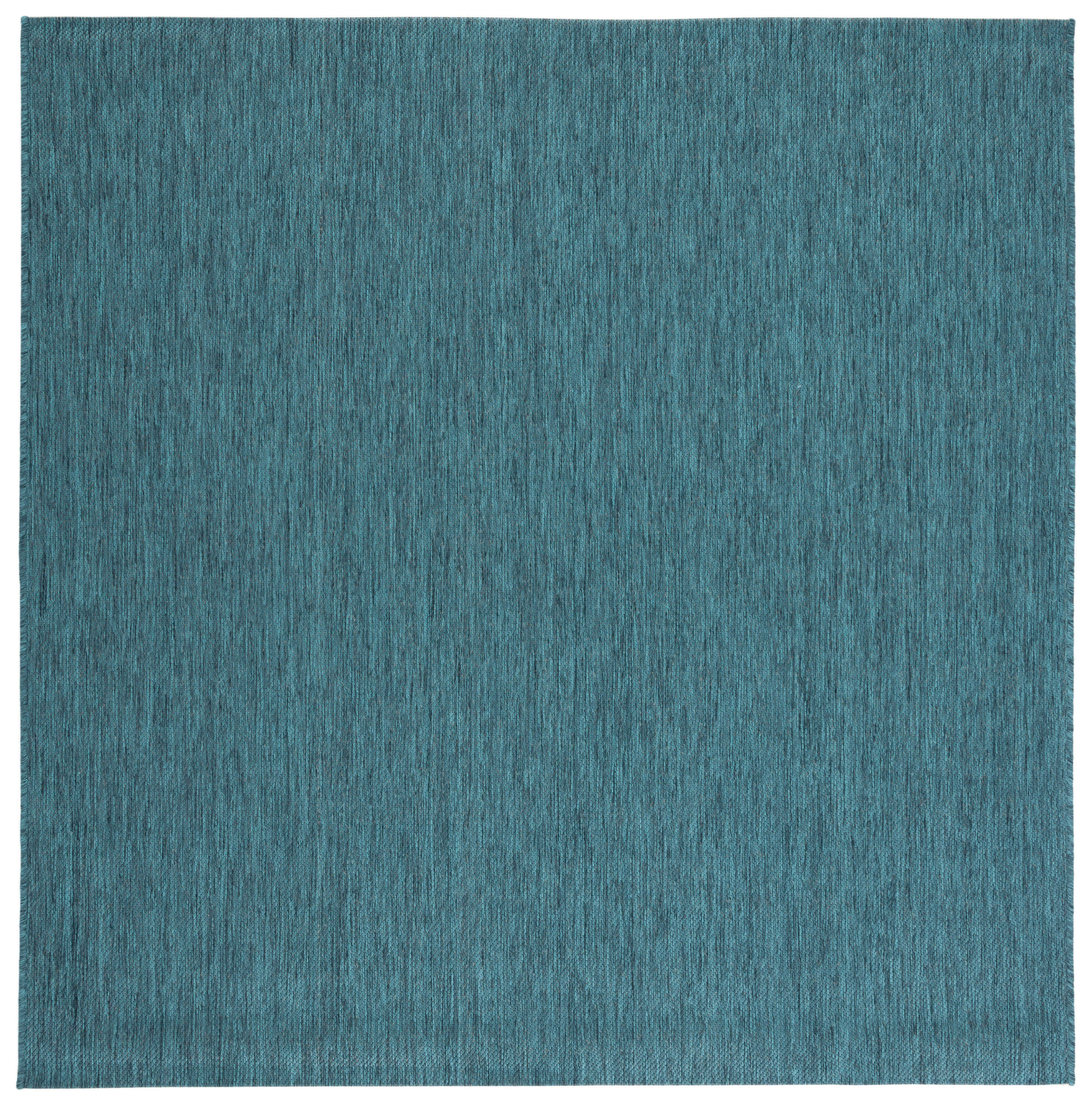 Safavieh BHS218K-7SQ Beach House Adina 7 x 7 (ft) Loomed Polypropylene Turquoise Square Indoor/Outdoor Solid Farmhouse/Cottage Area rug