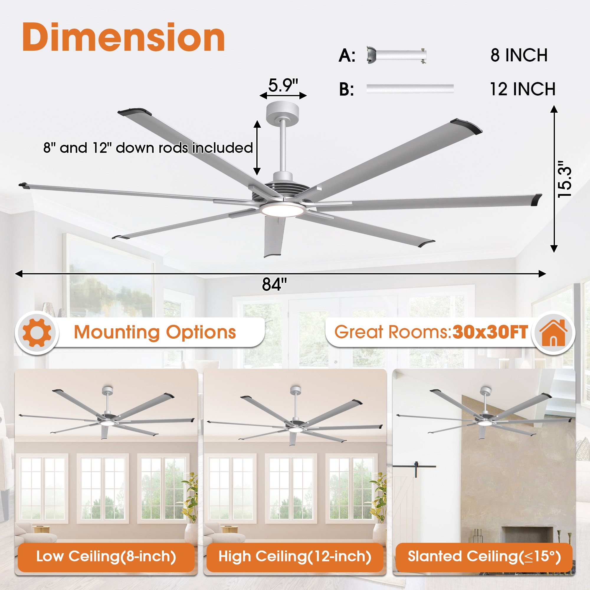 Parrot Uncle F8001SY Ceiling-Fans - View #6