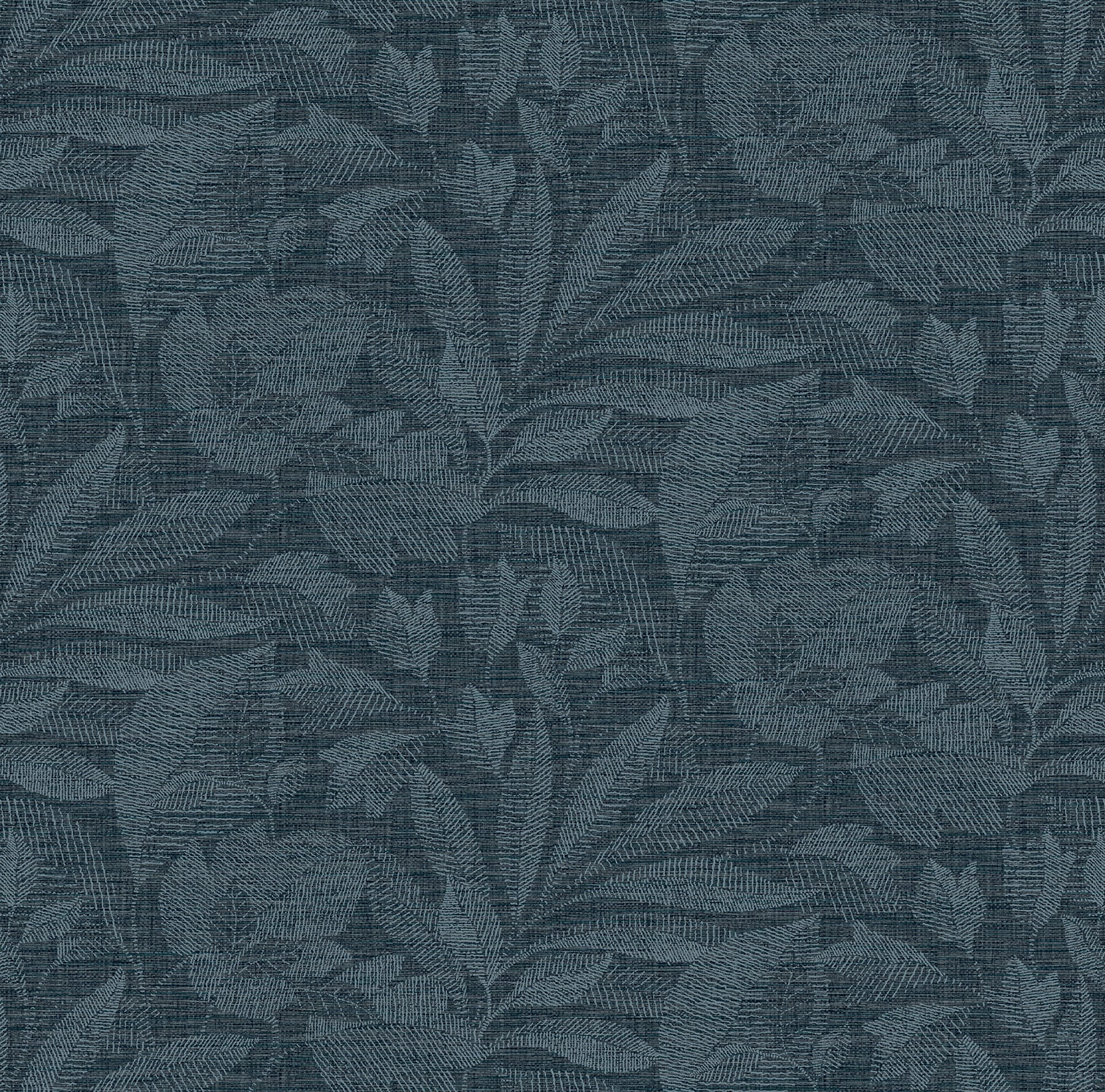 A-Street Prints 2971-86153 Dimensions 60.8-Sq. Feet Navy Vinyl Textured Ivy/Vines 3D Unpasted Wallpaper