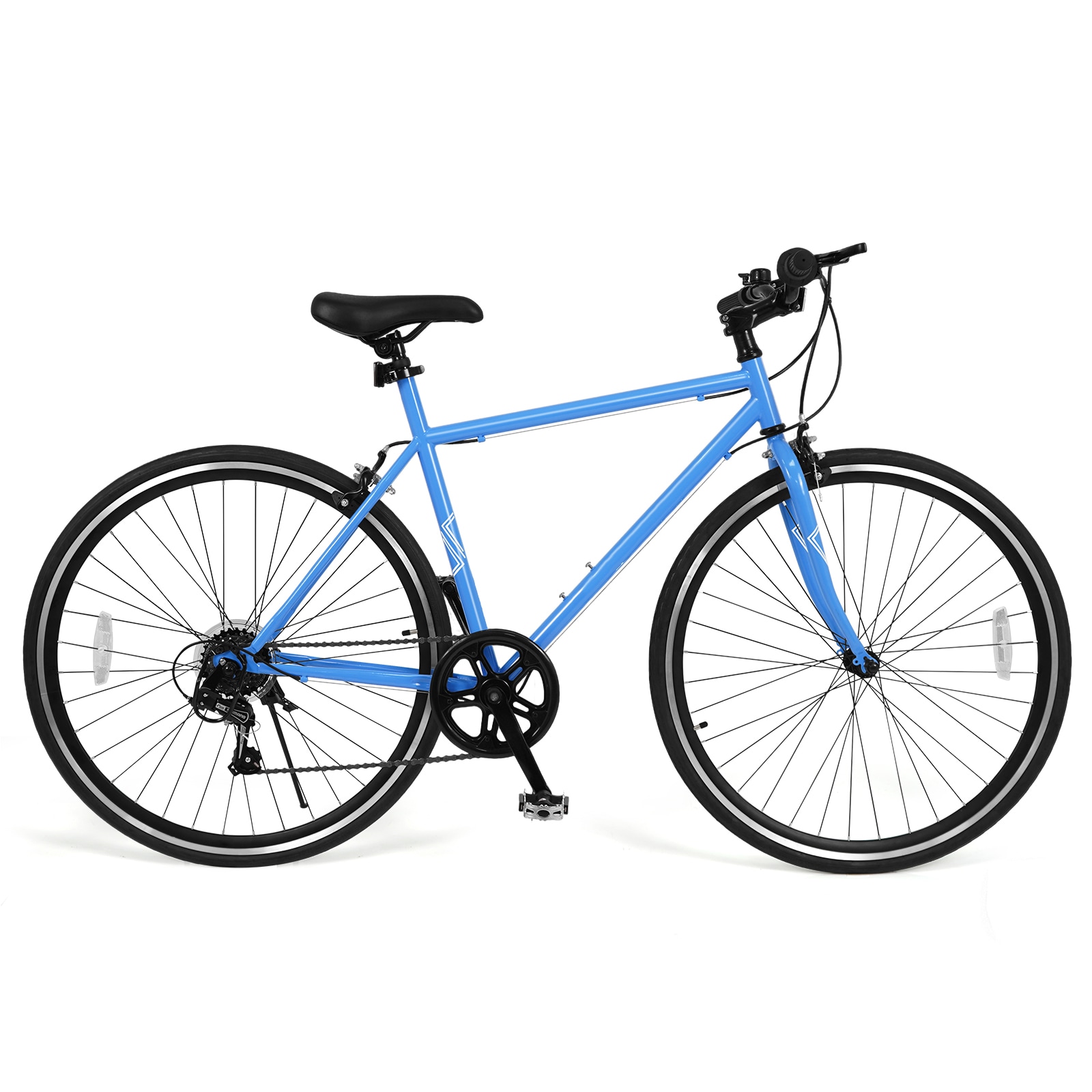 Slickblue 26 inch All-Terrain Bike with 6-Speed Shifter Adjustable Saddle Mountain Bicycle for Road and Trail available in 4 colors