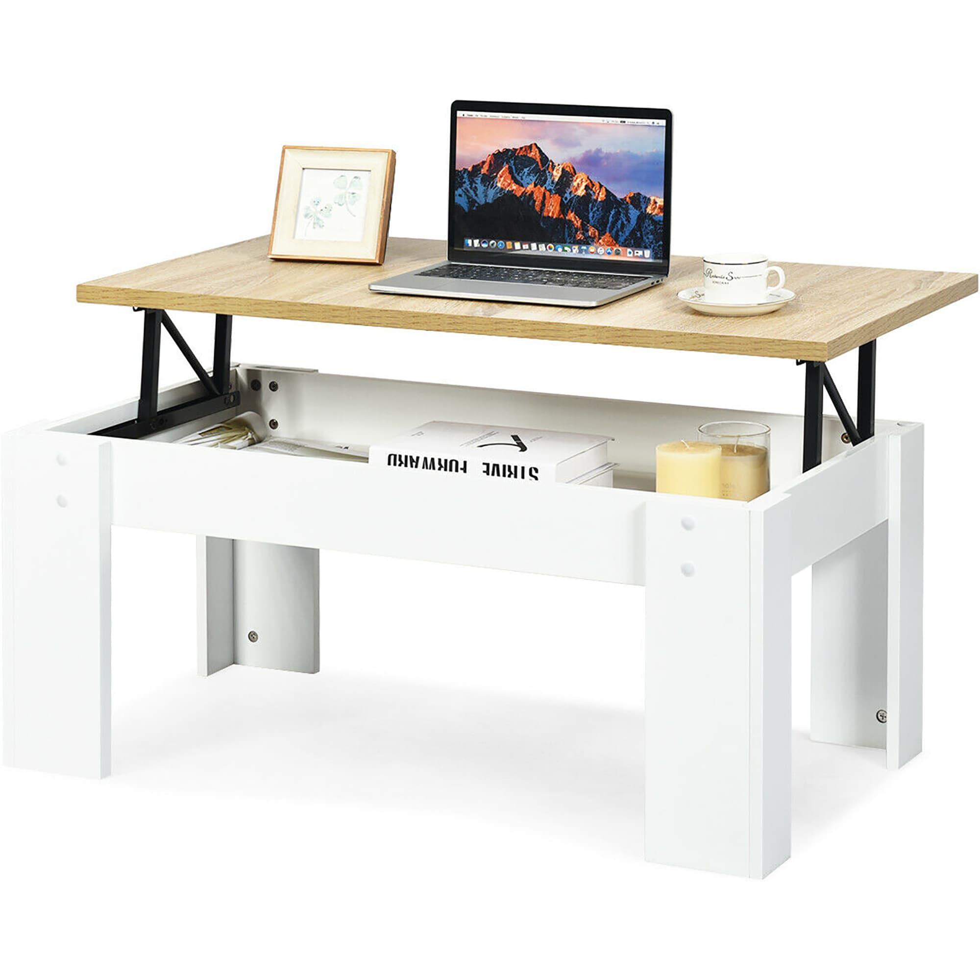 Costway HW64428WH Coffee-Tables - View #4