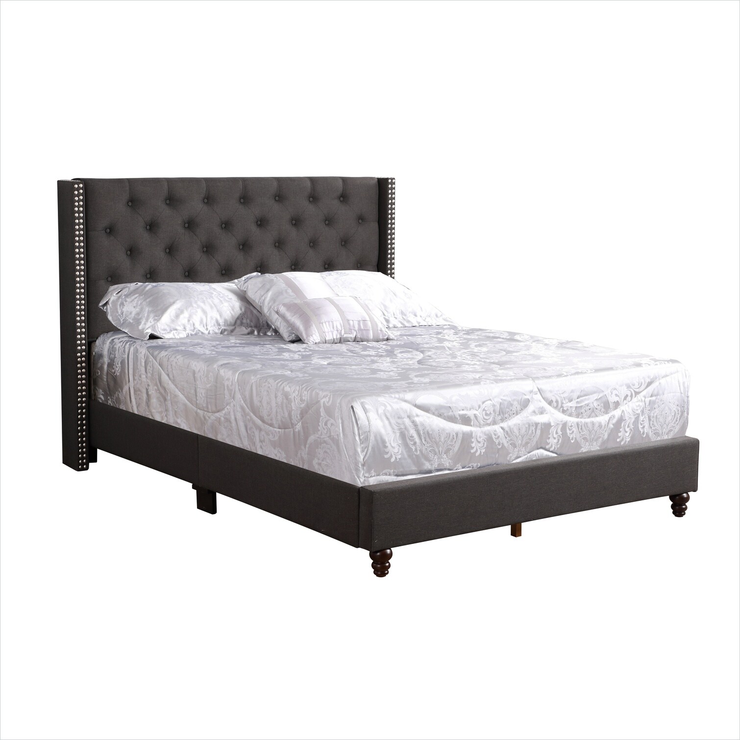 FlowLuxe Full Bedroom Refresh with a Deep Black Upholstered Frame ...