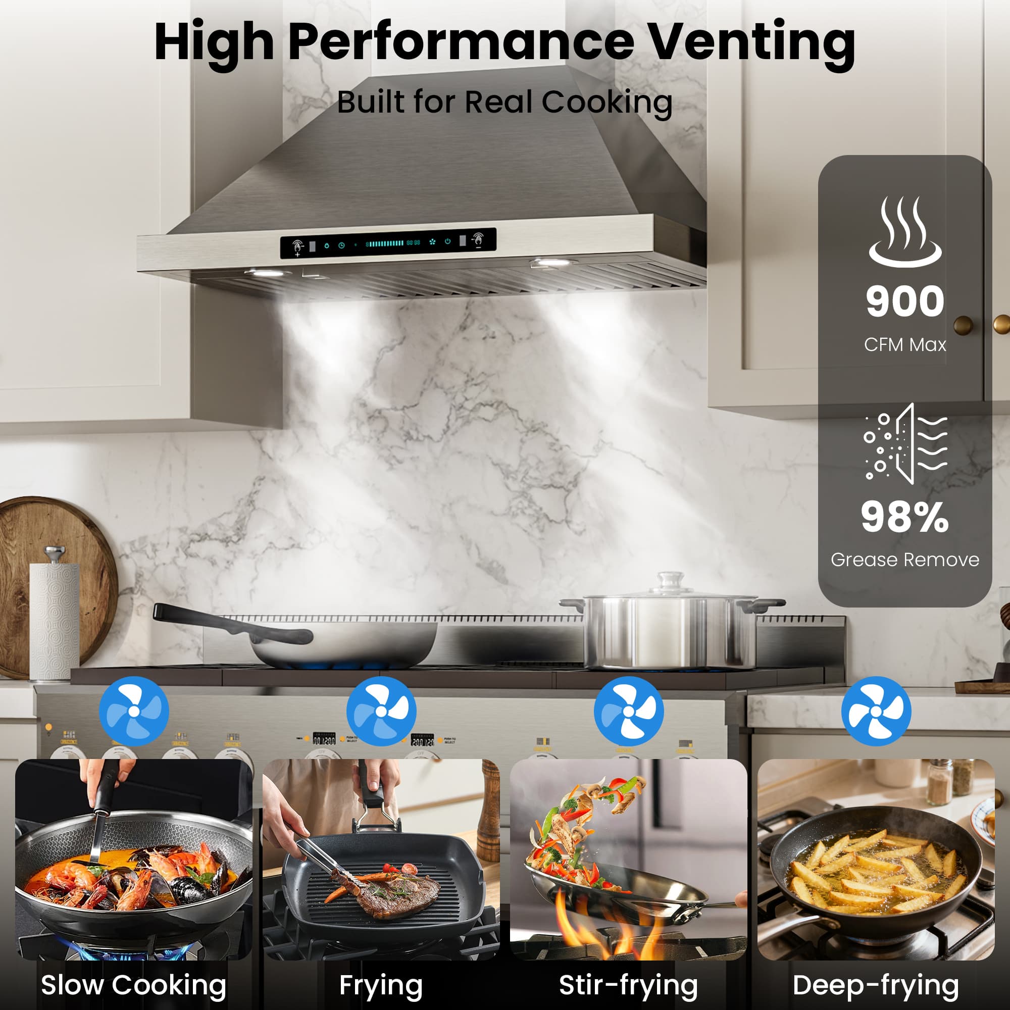 DIVAN DHP02-36-GC Wall-Mounted-Range-Hoods - View #4