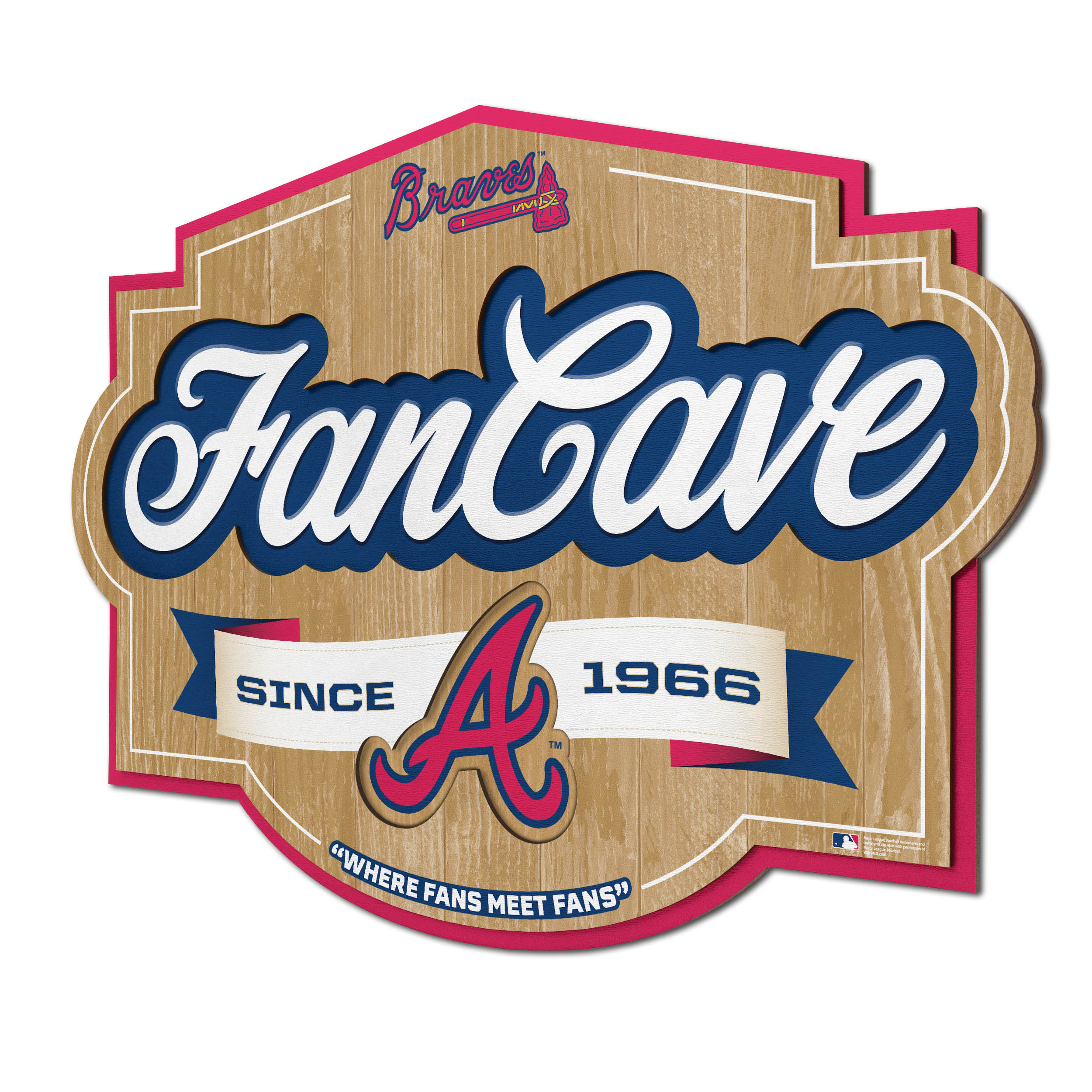 YouTheFan MLB Atlanta Braves Fan Cave Sign