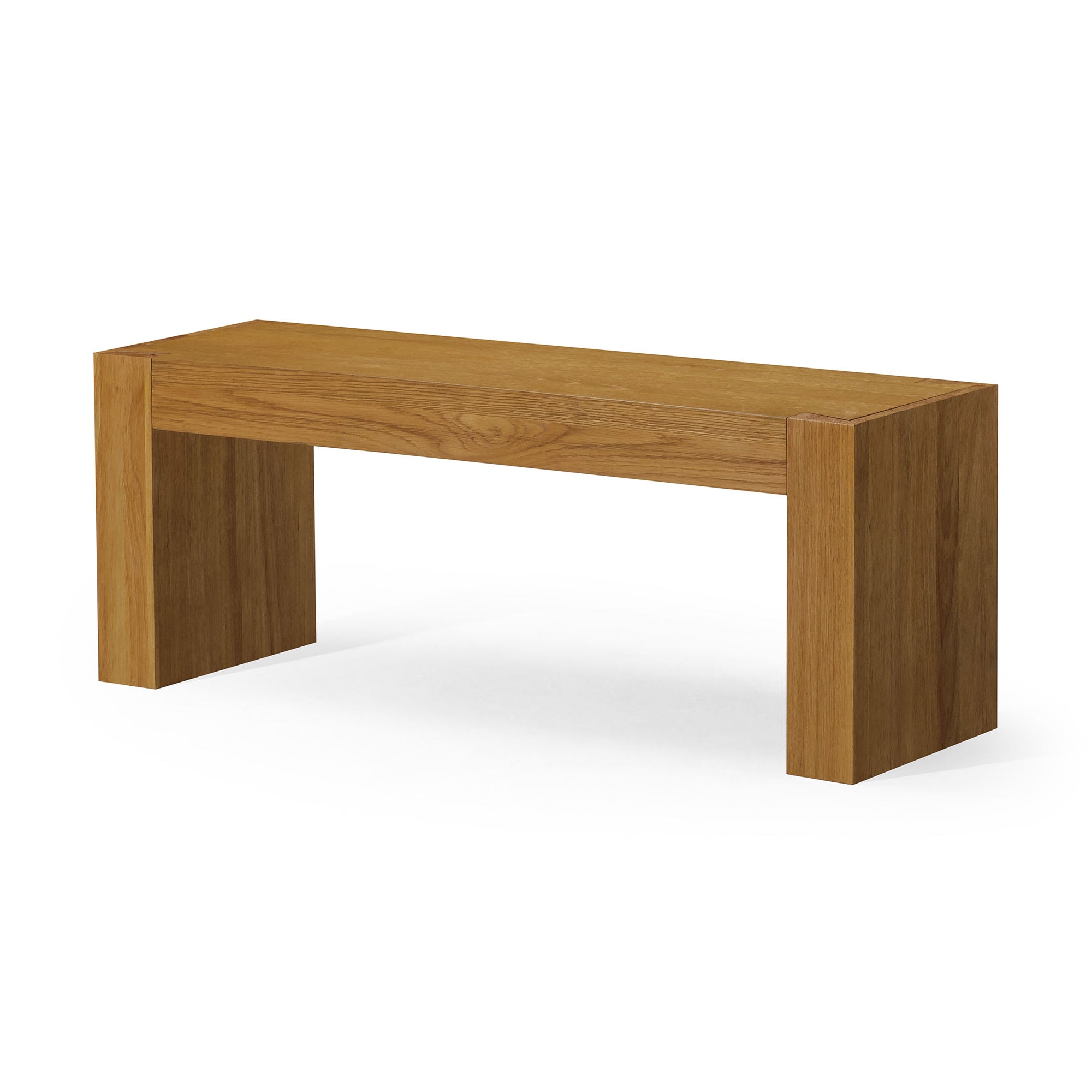Maven Lane 324562 Zeno Contemporary Wooden Backless Bench Seating for Modern Dining Kitchen Table Entryway Foyer or Lobby in Weathered Natural Finish