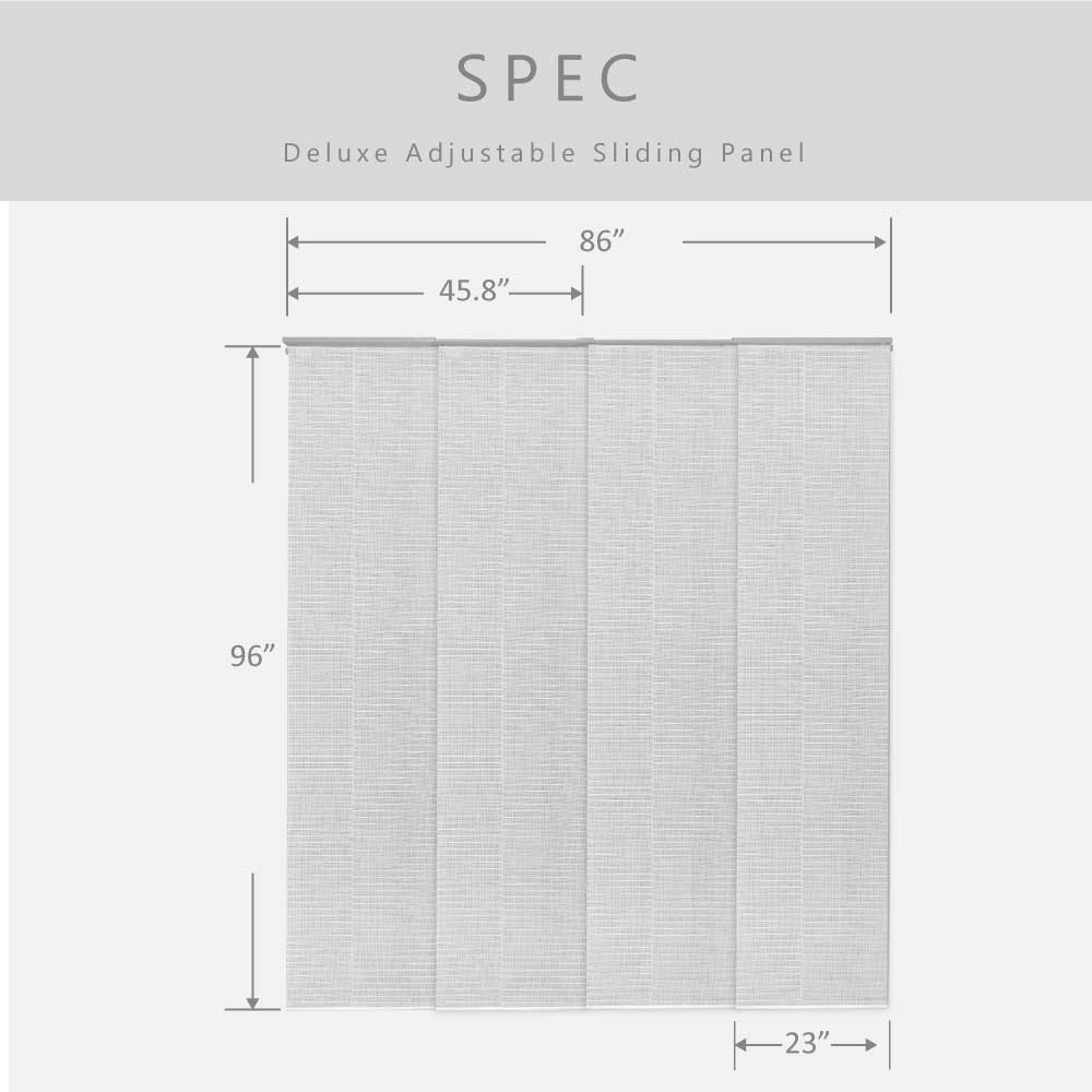 GoDear Design 4-Panel Single Rail 23-in Slat Width 86-in x 96-in ...