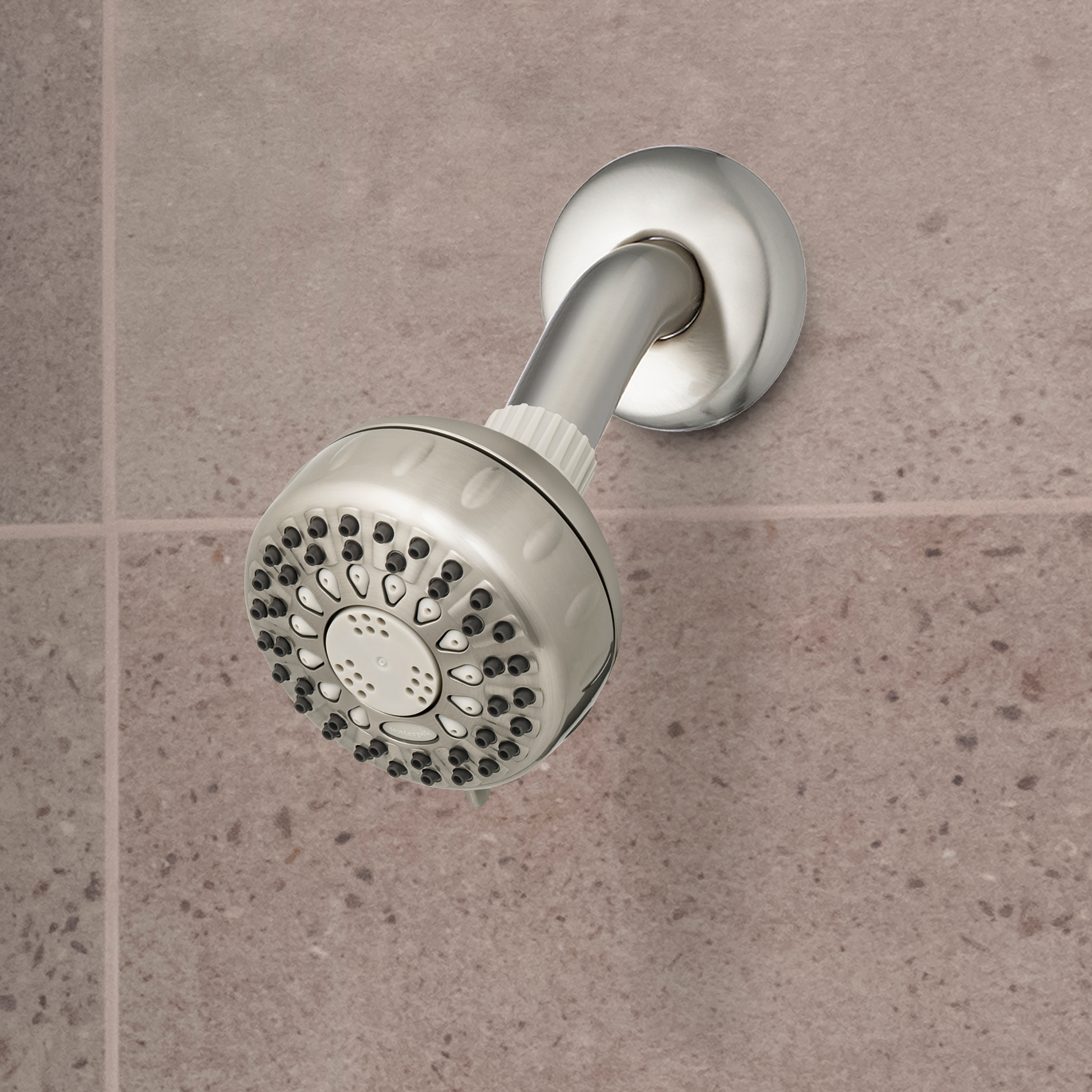 Brushed Nickel 5-Setting Wall Mounted Showerhead