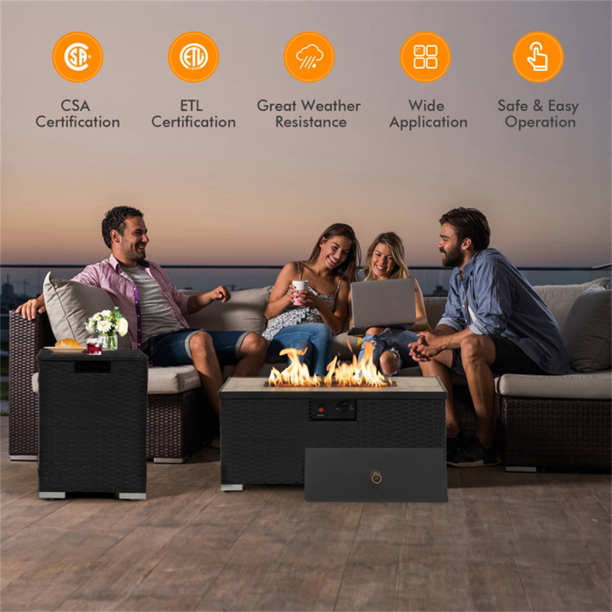 BABOOM BOM-0261BK-CO Outdoor-Gas-Firepits - View #4