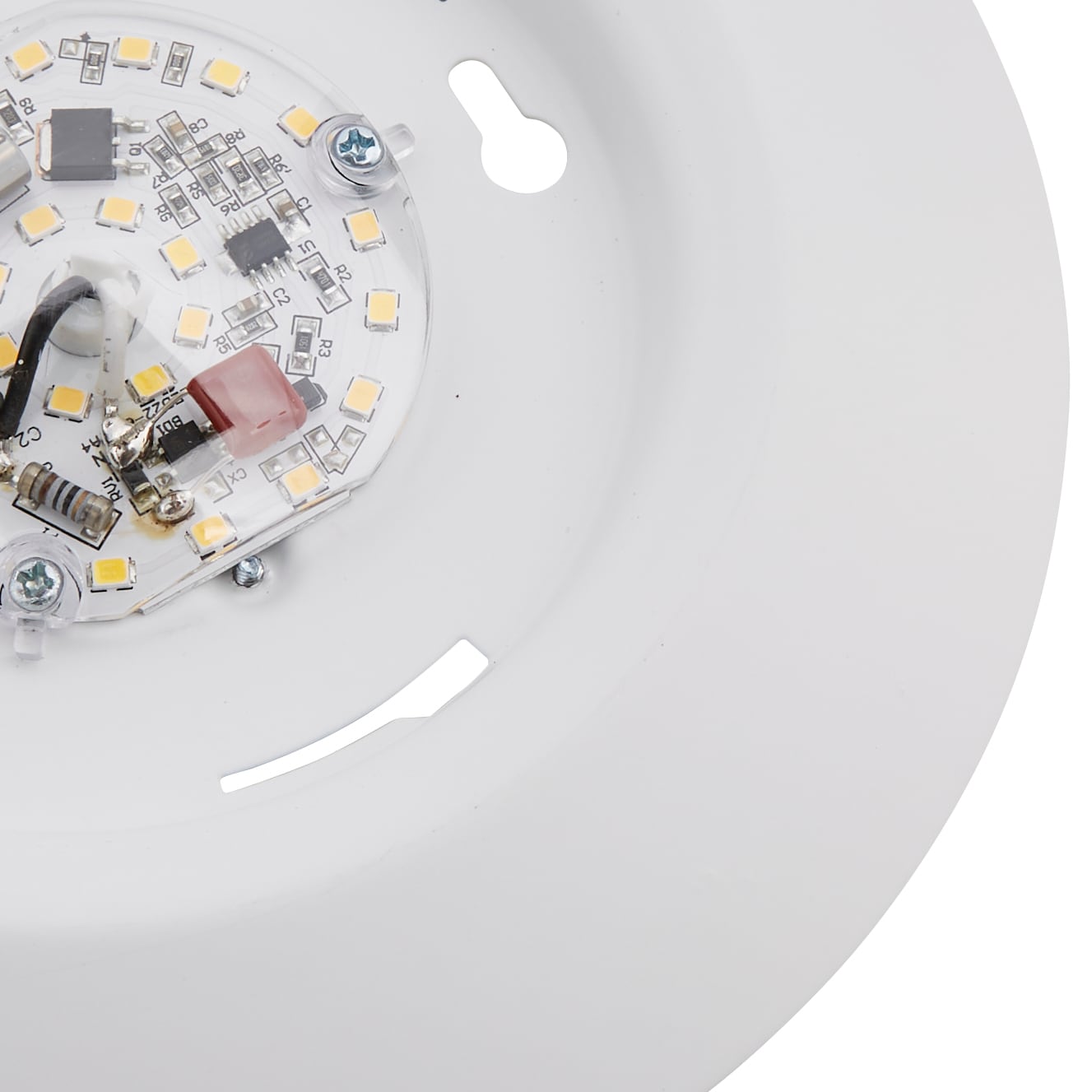 White Frosted Glass LED Flush Mount Ceiling Light