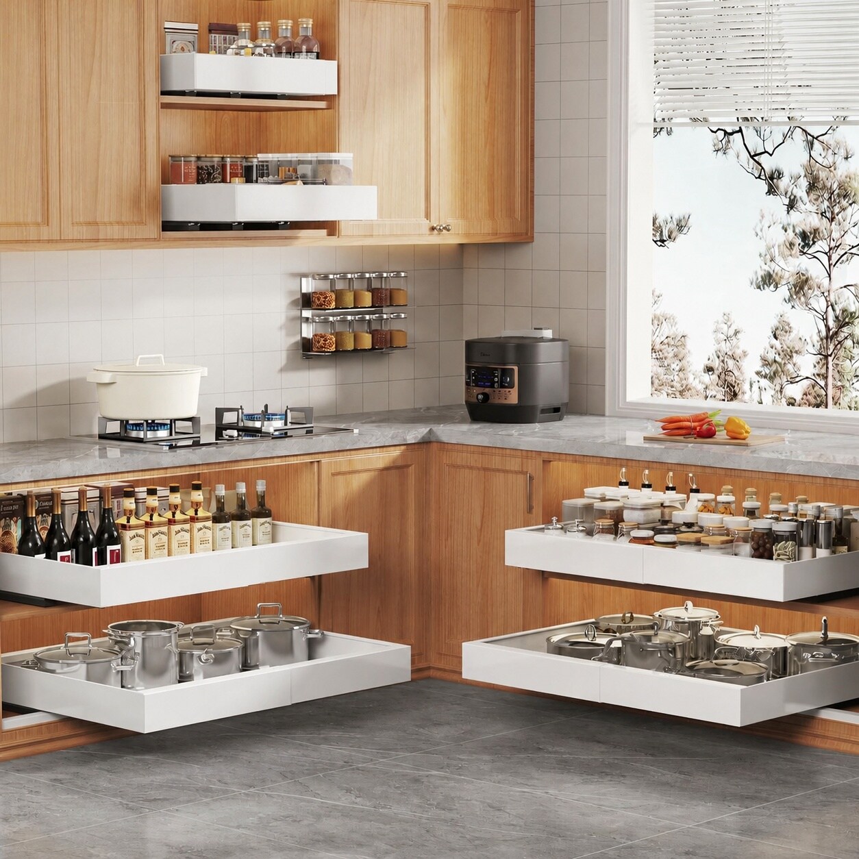 Aoibox LABWVH9E Pull-Out-Cabinet-Baskets - View #3