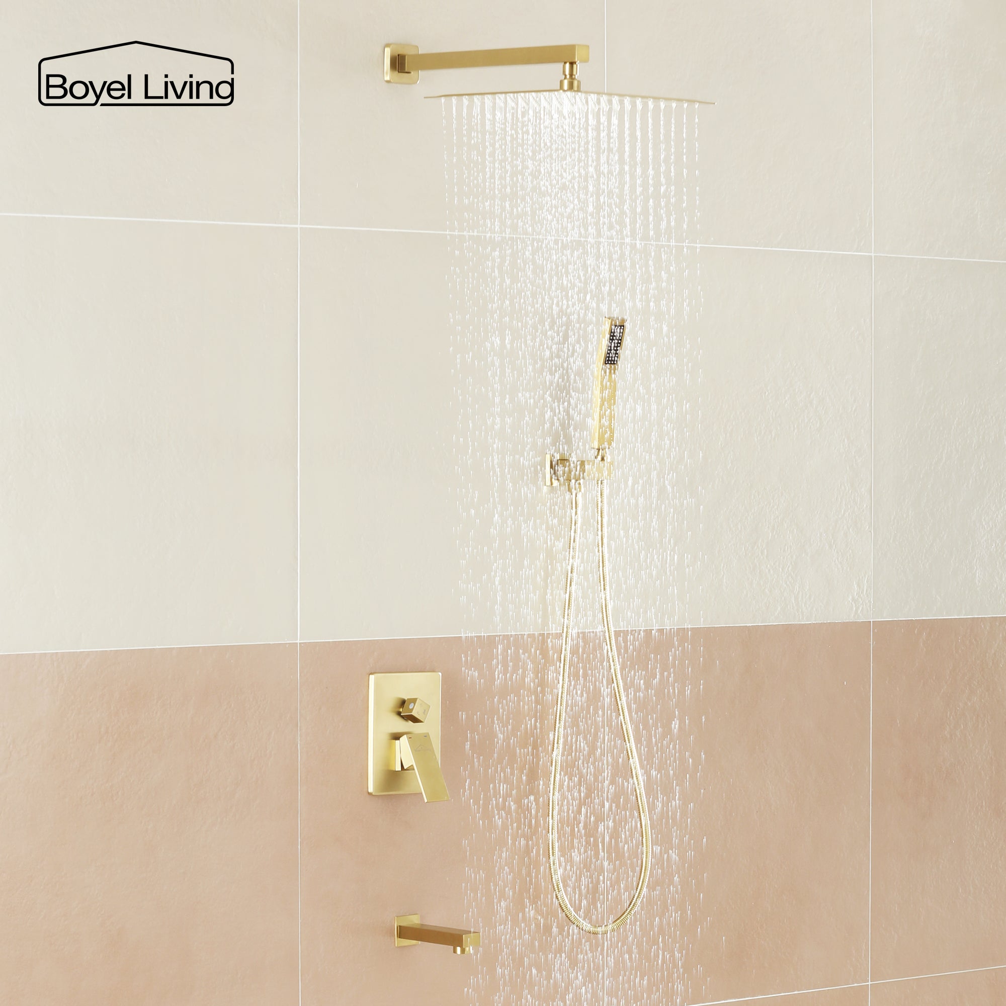Boyel Living MS-A3801-12BG Showerhead-Bar-Panels - View #4