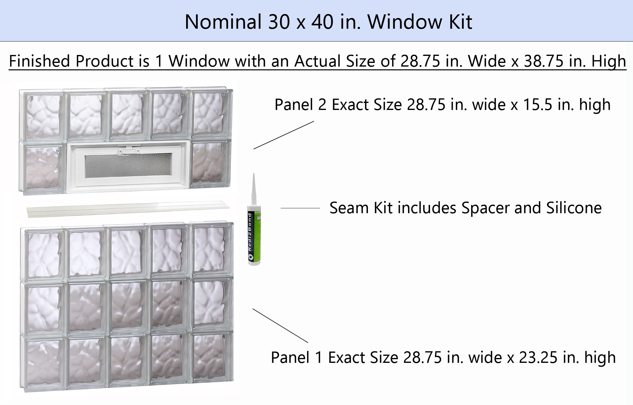 REDI2SET V3040DC Glass-Block-Windows - View #2