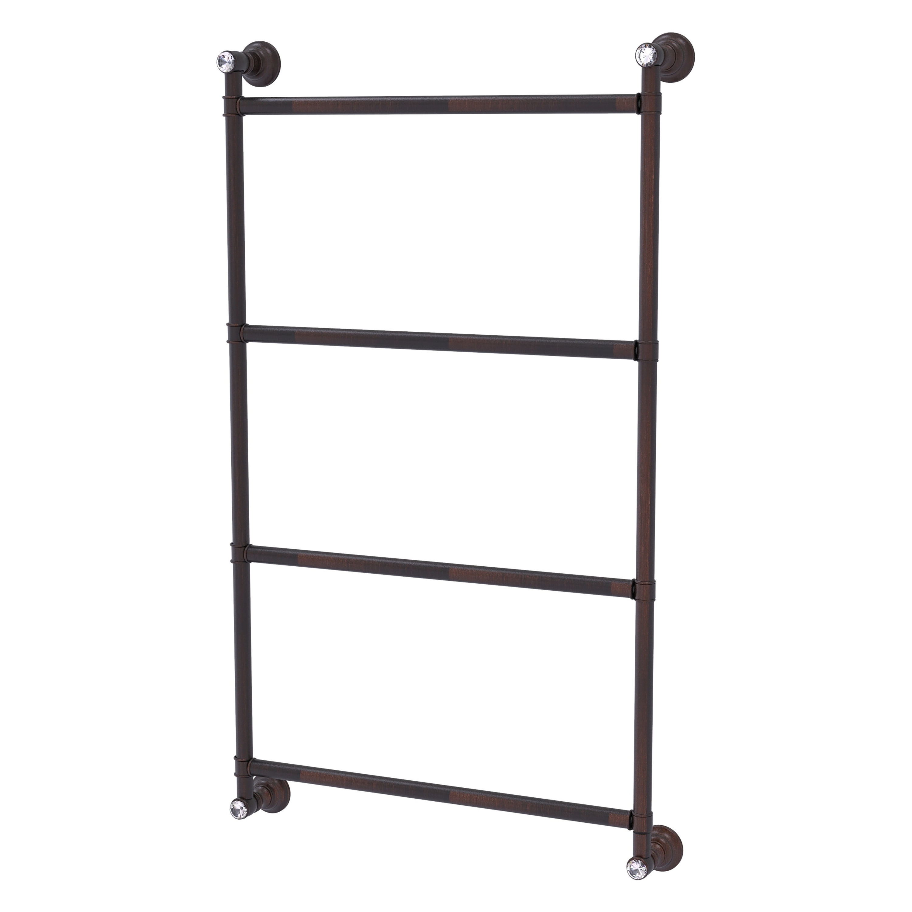 Allied Brass CC-28-18-VB Carolina Crystal 18-in double Venetian Bronze Wall mount Double Towel Bar
