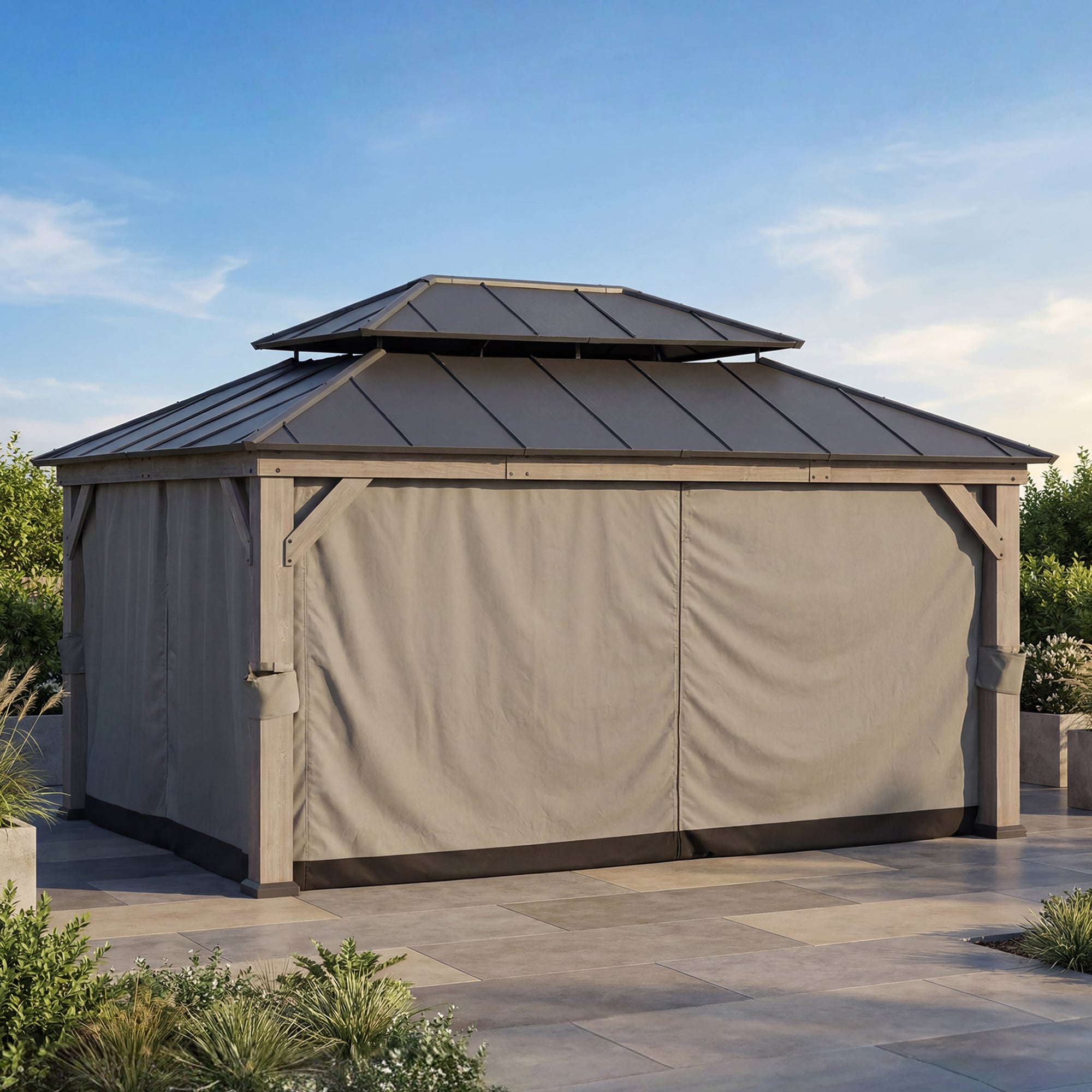 Sunjoy - grey Canopy wall panels