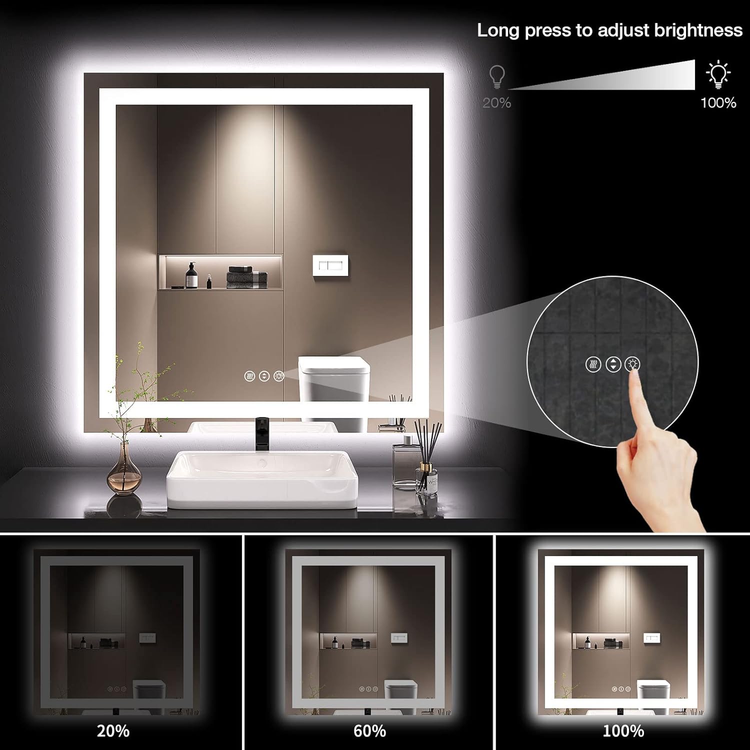 AAZJ BG-AY-3036-M Framed-Bath-Mirrors - View #6
