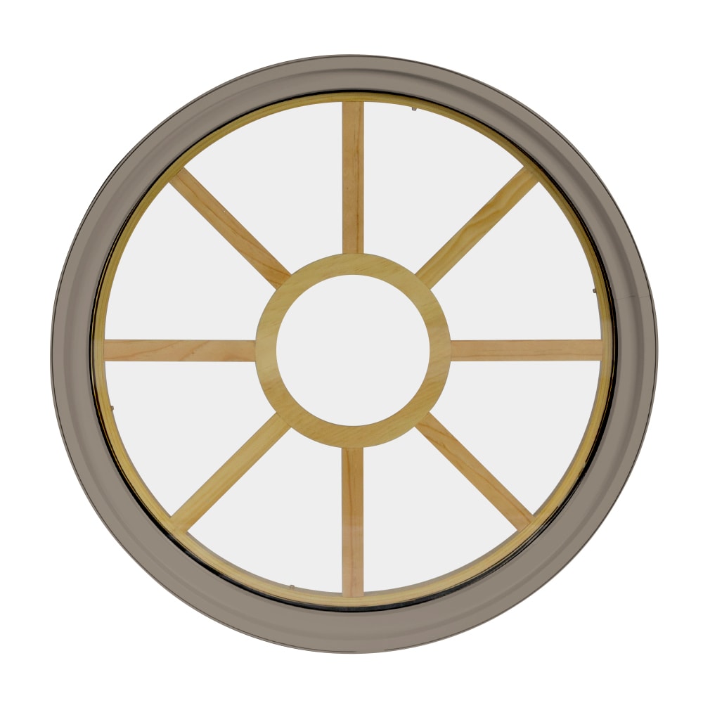 FrontLine Bldg. Products 2424RD69LIGSD 24-in x 24-in Sandstone Round Accent Window with Grids