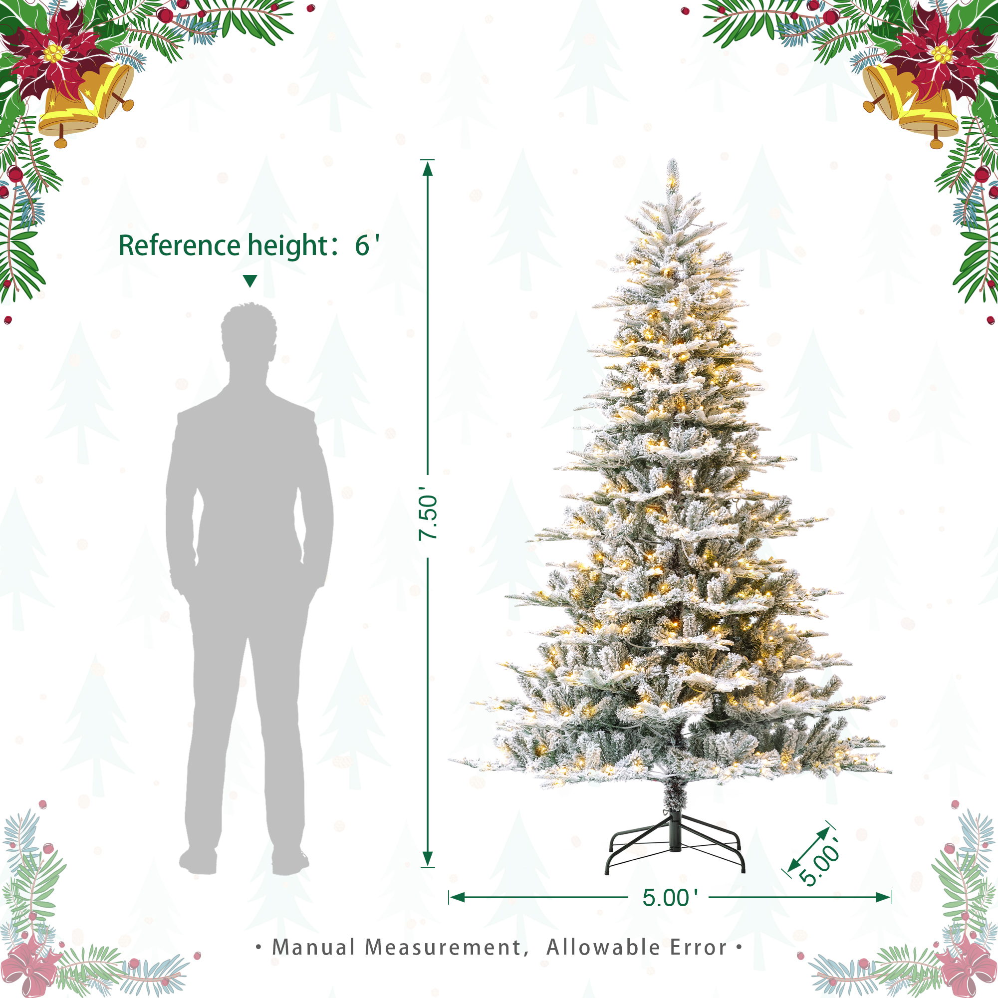 Glitzhome 2014600132 Artificial-Christmas-Trees - View #10