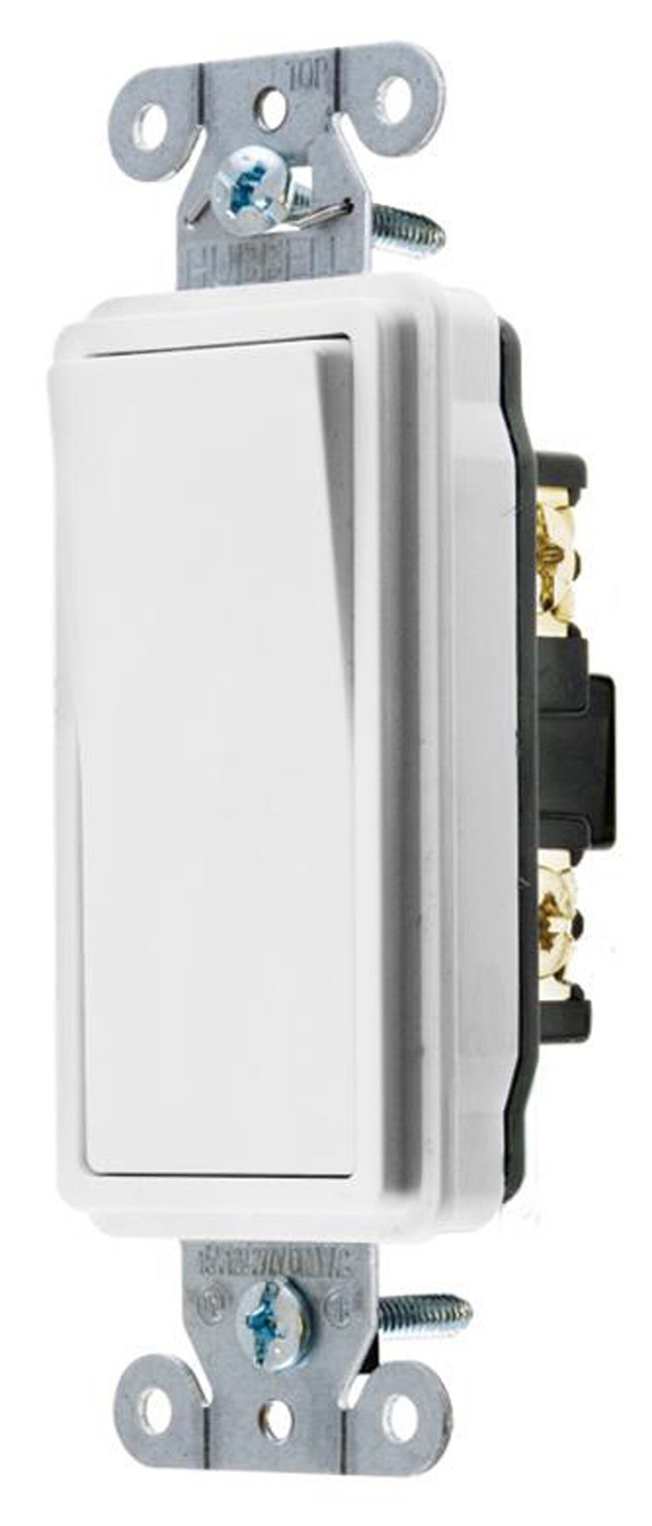 Hubbell 15/20-Amp 3-way White Toggle Residential/Commercial Light Switch