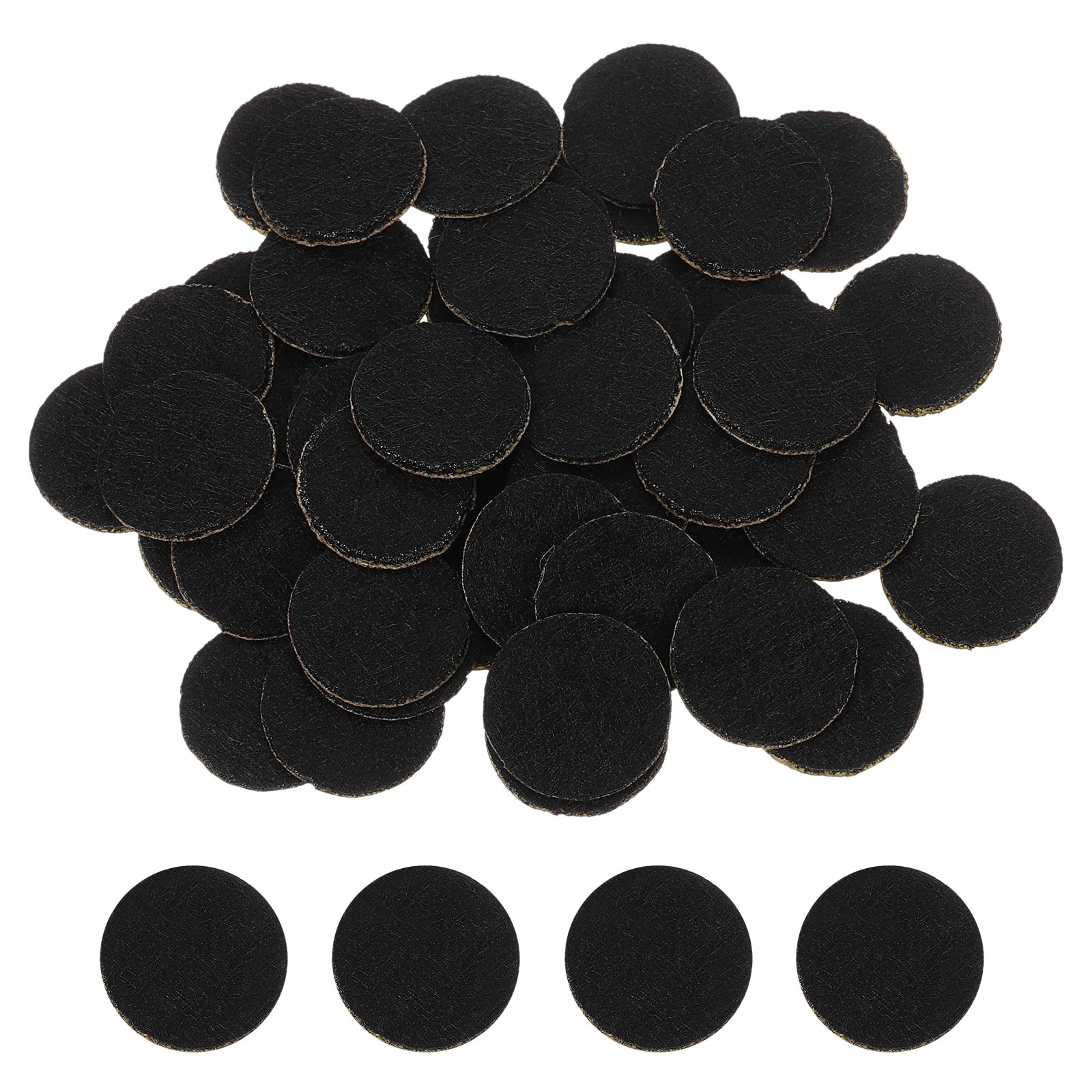 Unique Bargains - 120pcs Round Felt Circles 13mm (1/2-Inch) Black Non-Woven Felt Fabric Sticker S...
