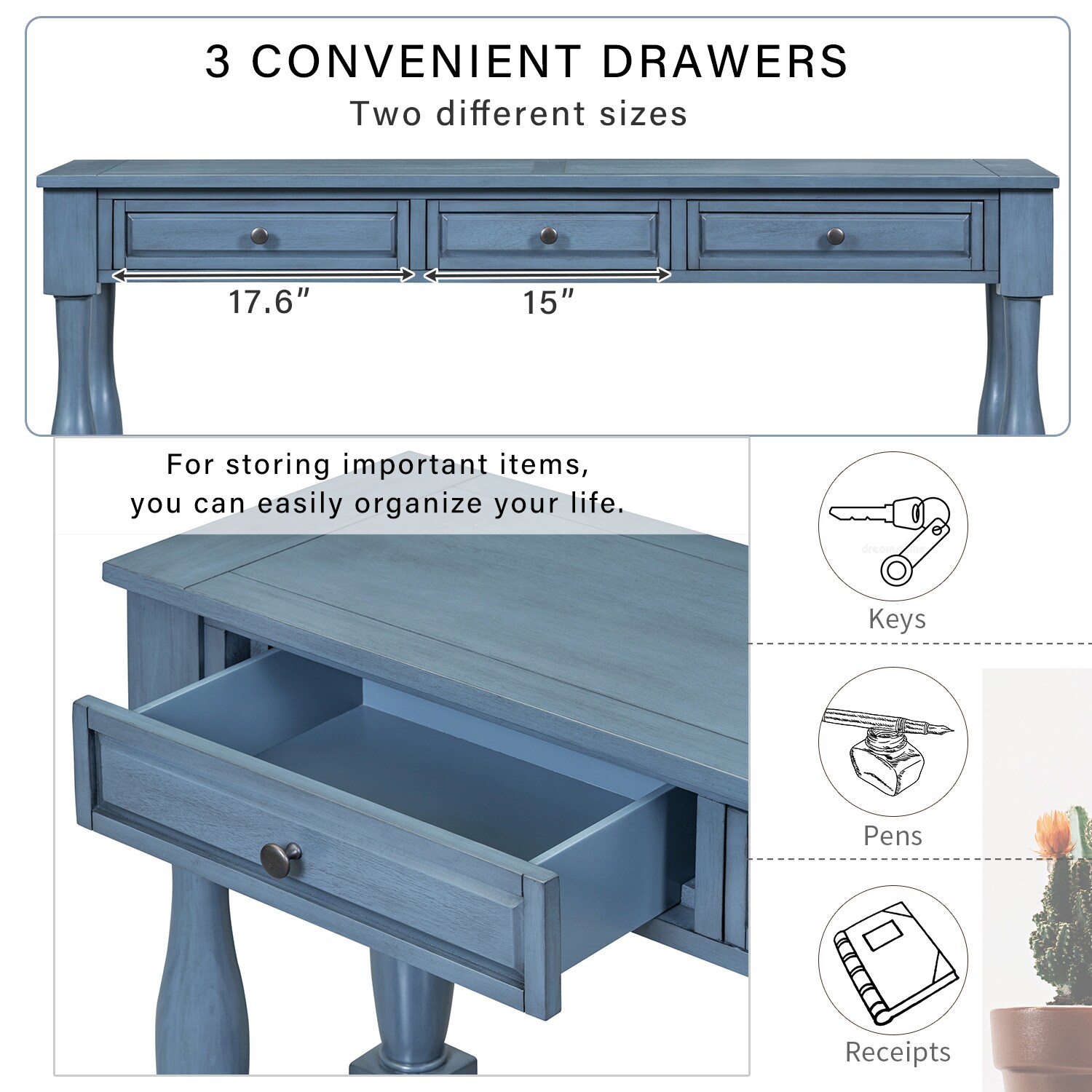SINOFURN SYA020150BL Console-Sofa-Tables - View #11
