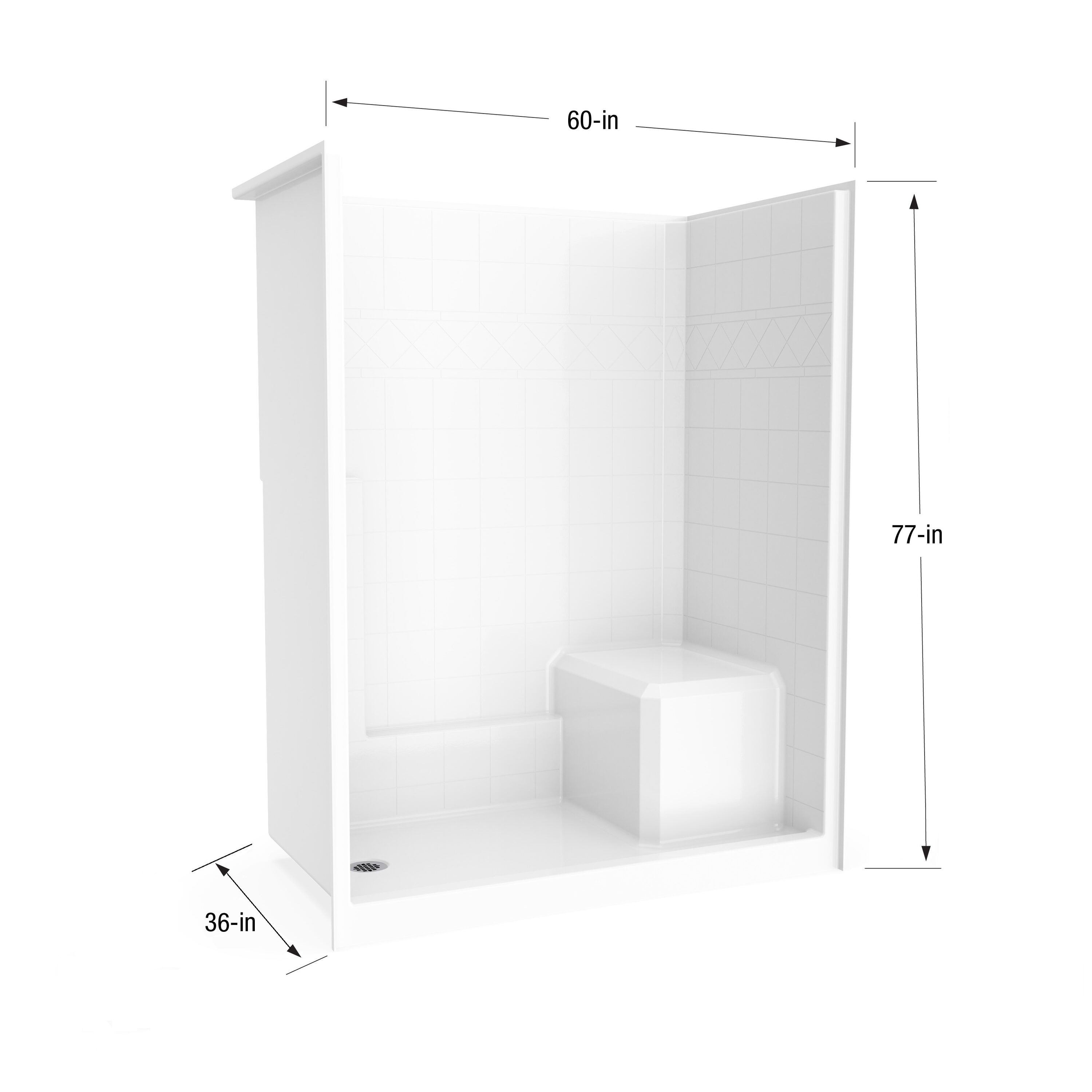 Laurel Mountain LM6036SH1S1PRWB1 Alcove-Shower-Kit - View #4