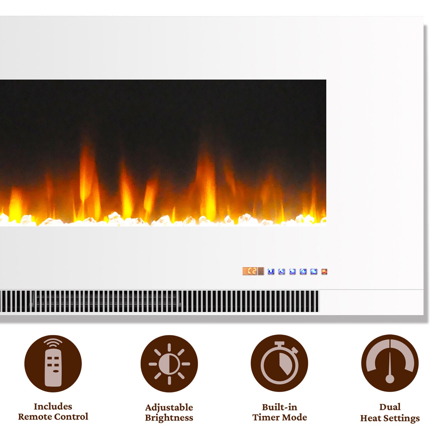 Cambridge CAM42WMEF-1WHT Electric-Fireplaces - View #4