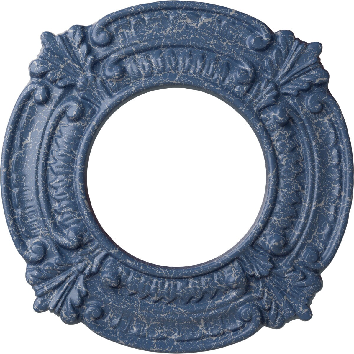 Ekena Millwork CM09BNAMC Benson 9-in W x 9-in L Painted Americana Crackle Polyurethane Whole Ceiling Medallion