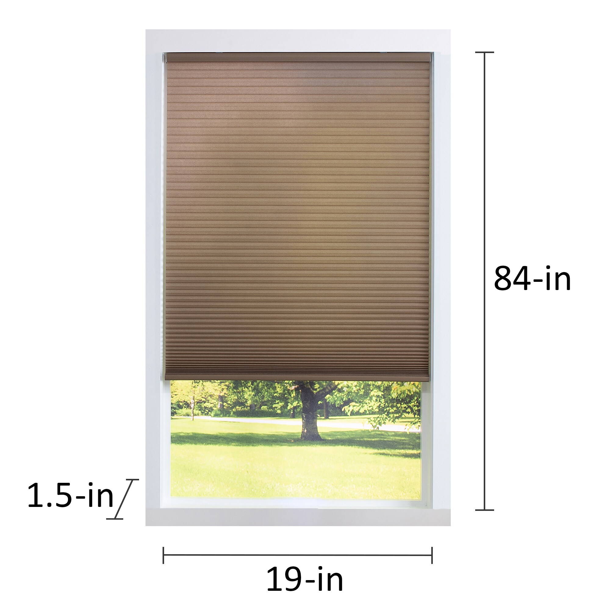 allen roth 19-in x 84-in Linen Light Filtering Cordless Cellular Shade in  the Window Shades department at