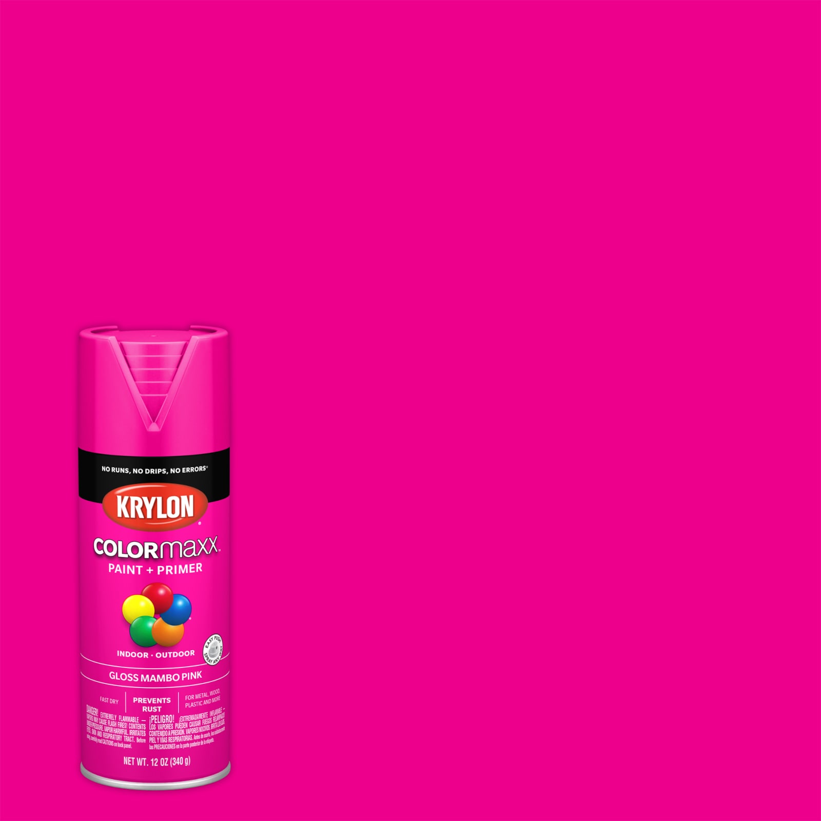 Krylon COLORmaxx Gloss Mambo Pink Spray Paint and Primer In One