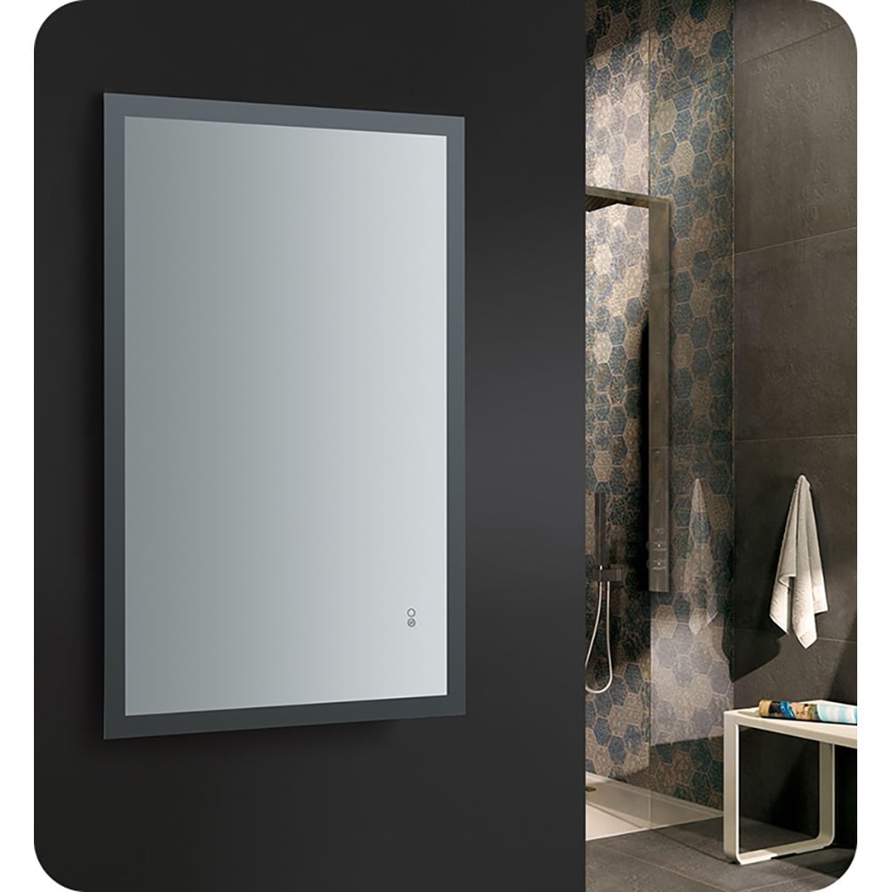 Sleek 48"x30" Frameless Rectangular Vanity Mirror with LED & Fog-Free Technology