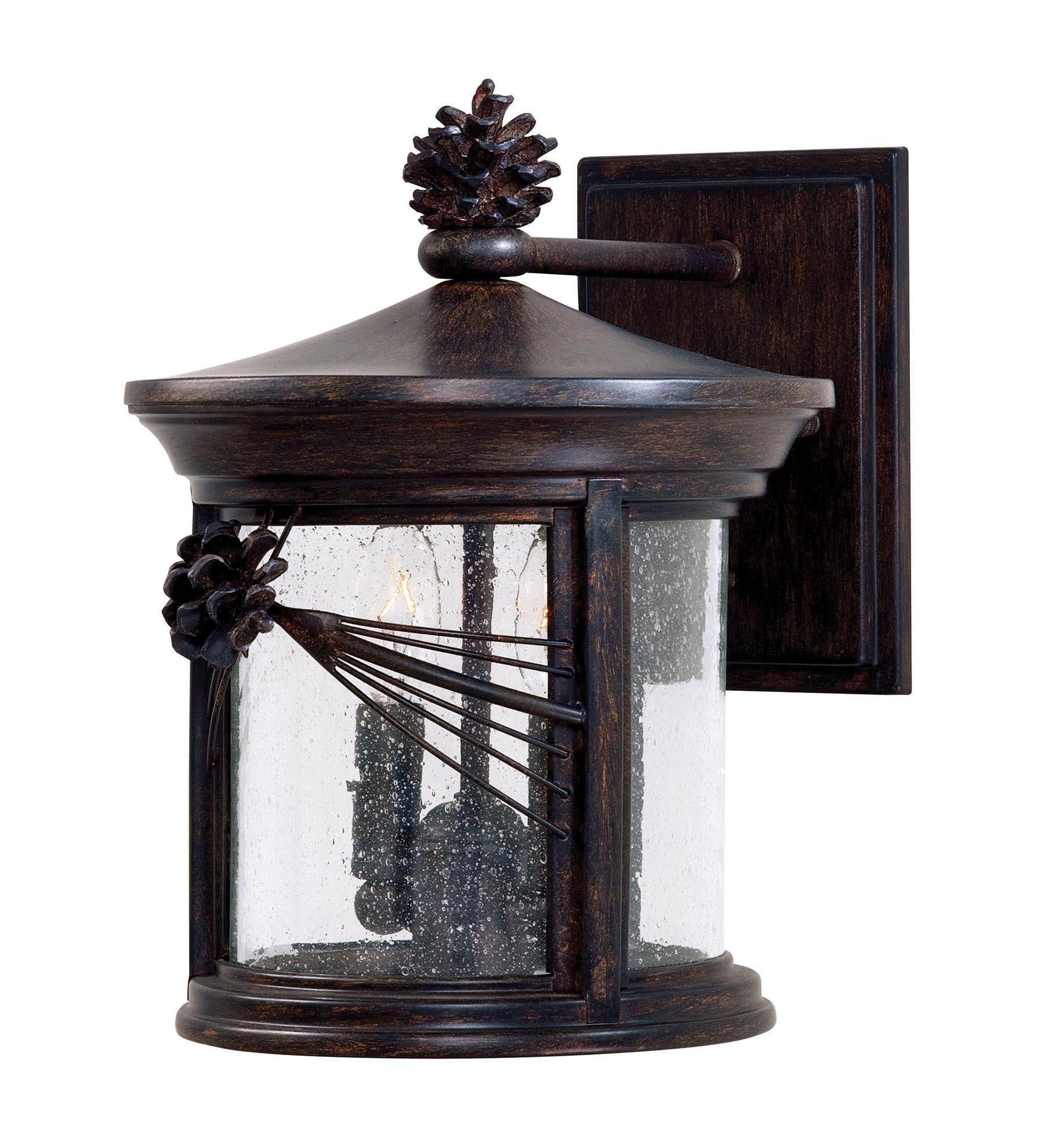 Minka Lavery 9152-A357 Abbey Lane 2 -Light 12.38-in H Antique Brown Hardwired Outdoor Wall Light