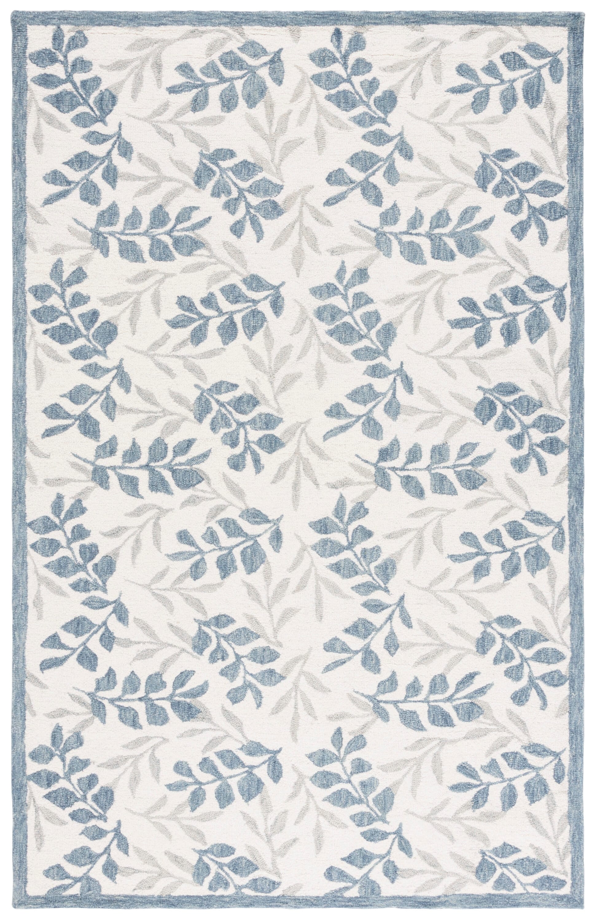 Safavieh - Msr Tufted Jardin Ivory Grey 4 x 6 Rectangular Area rug