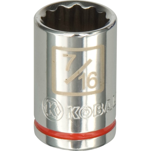 Kobalt Standard (SAE) 3/8-in Drive 12-point 1/4-in Shallow Socket Kobalt Standard (SAE) 3/8-in Drive 12-point 1/4-in Shallow Socket