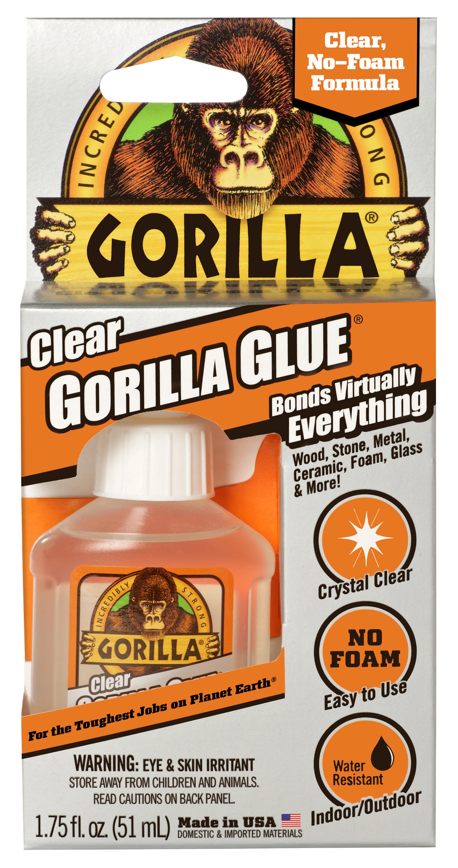 1 Gorilla Hot Glue Sticks, Mini Size, 8 Long X 27 Diameter, 25 Count,  Clear, (Pack Of 3)