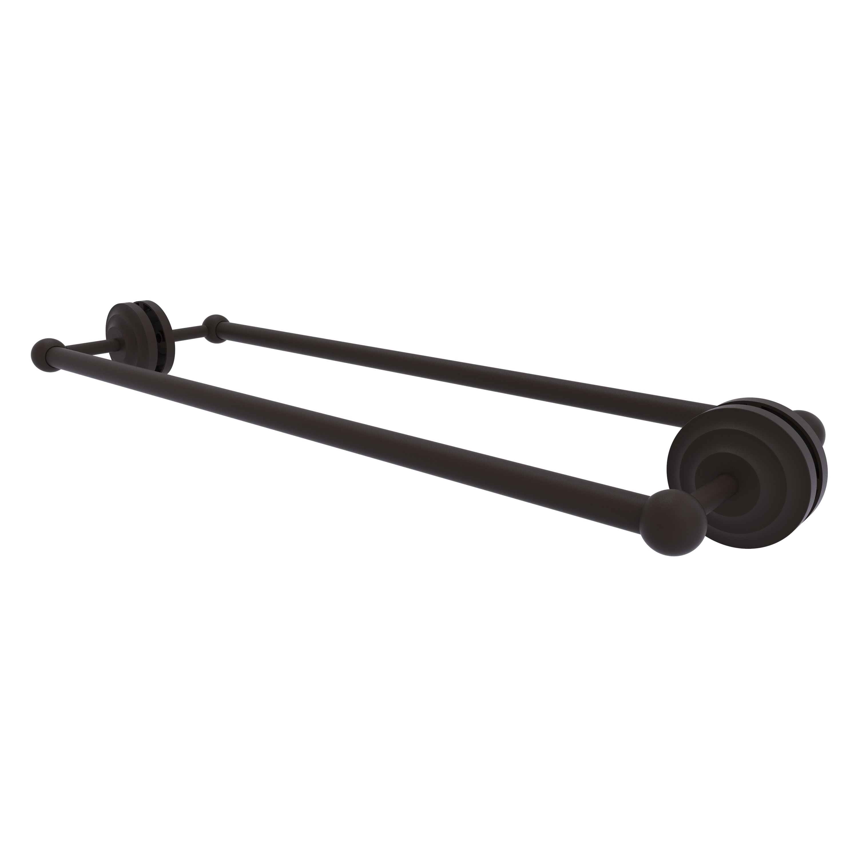 Allied Brass QN-41-BB-24-ORB Que New 24-in double Oil-rubbed bronze Wall mount Double Towel Bar