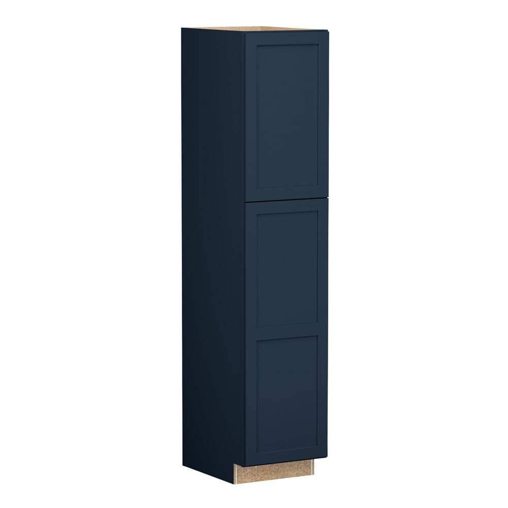 Shenandoah Breckenridge FOL 18-in W x 84-in H x 24-in D Navy Painted Pantry Fully Assembled Cabinet Recessed Panel Shaker
