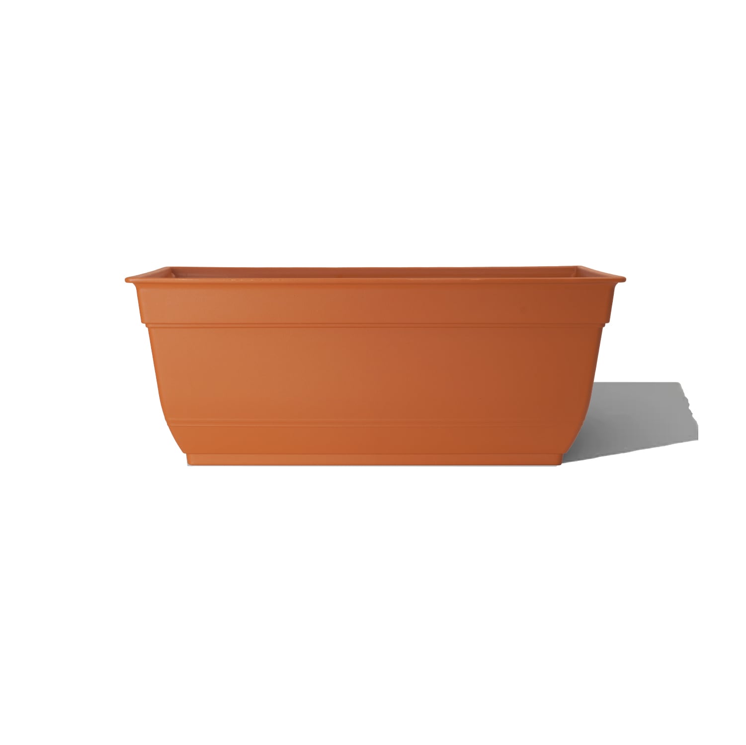 Style Selections WB2132H-CLAY Rectangle 23.78-in W Small Orange Recycled plastic Indoor/Outdoor Window box with Drainage Holes
