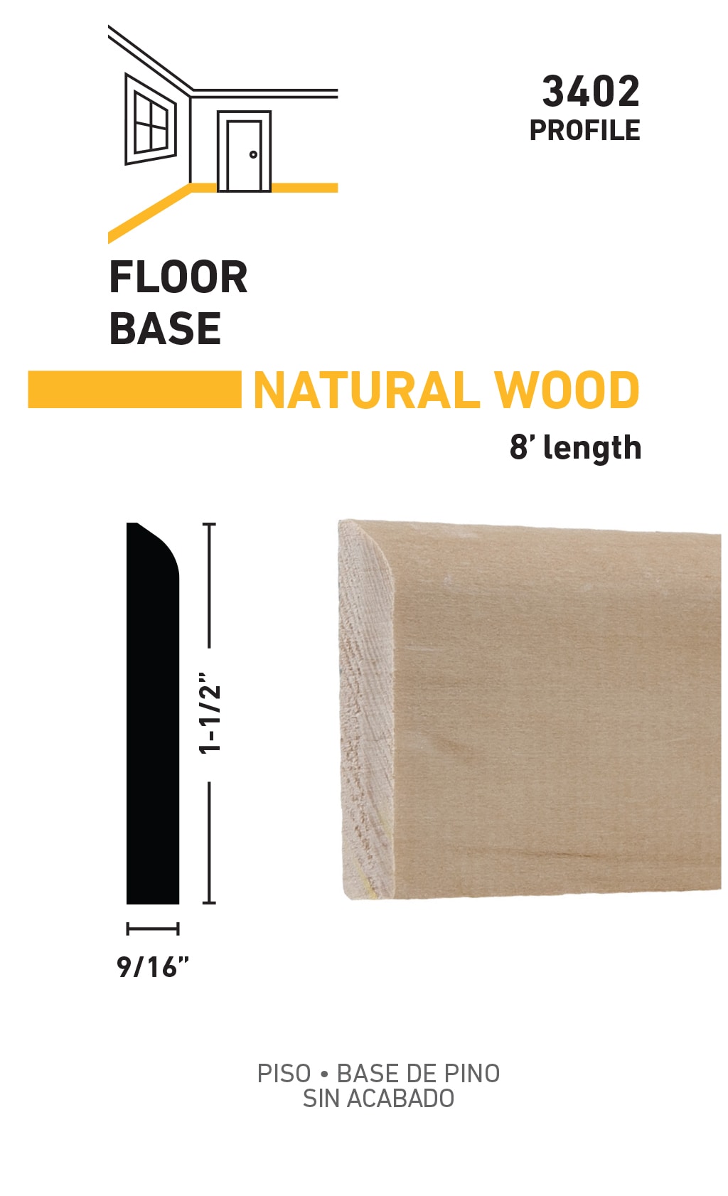 RELIABILT L0034028 Baseboard-Moulding - View #3