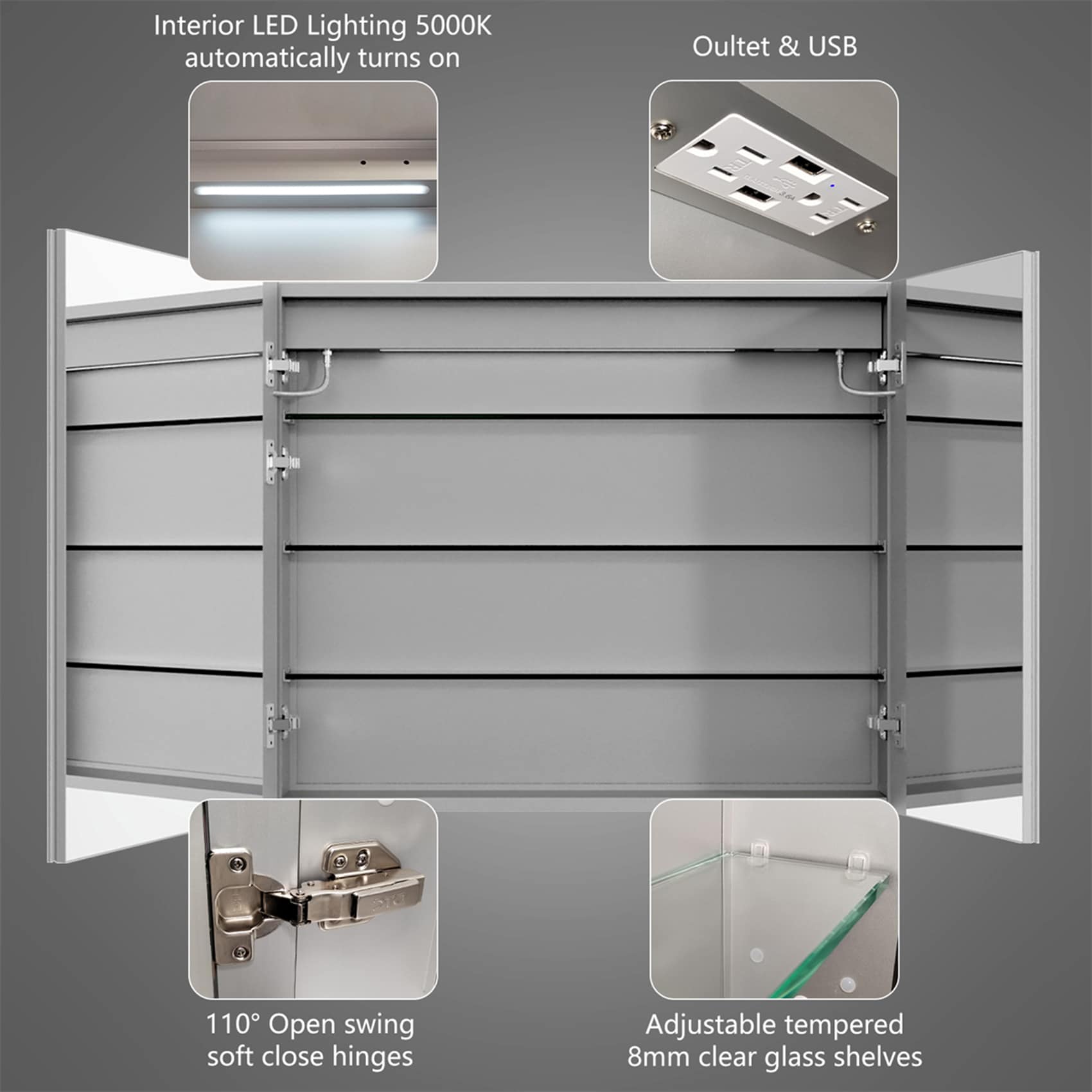 ExBrite EXMC4030V8DX Bathroom-Medicine-Cabinets - View #9