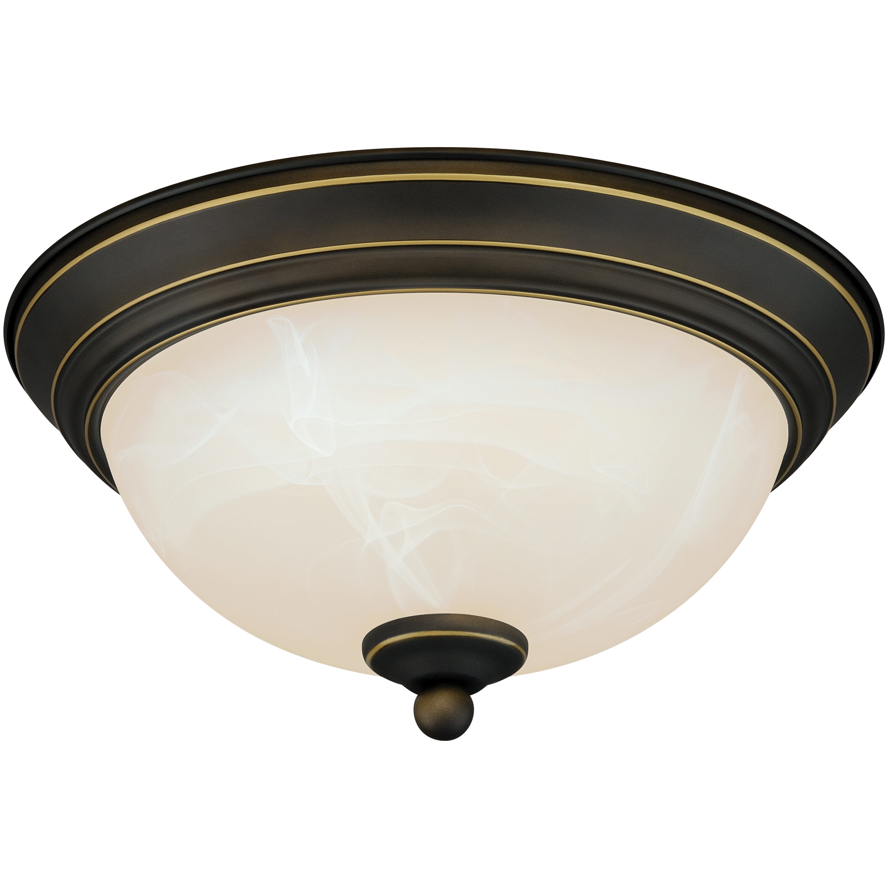Cascadia Mission 11.5-in W Oil Burnished Bronze Outdoor Flush Mount Light