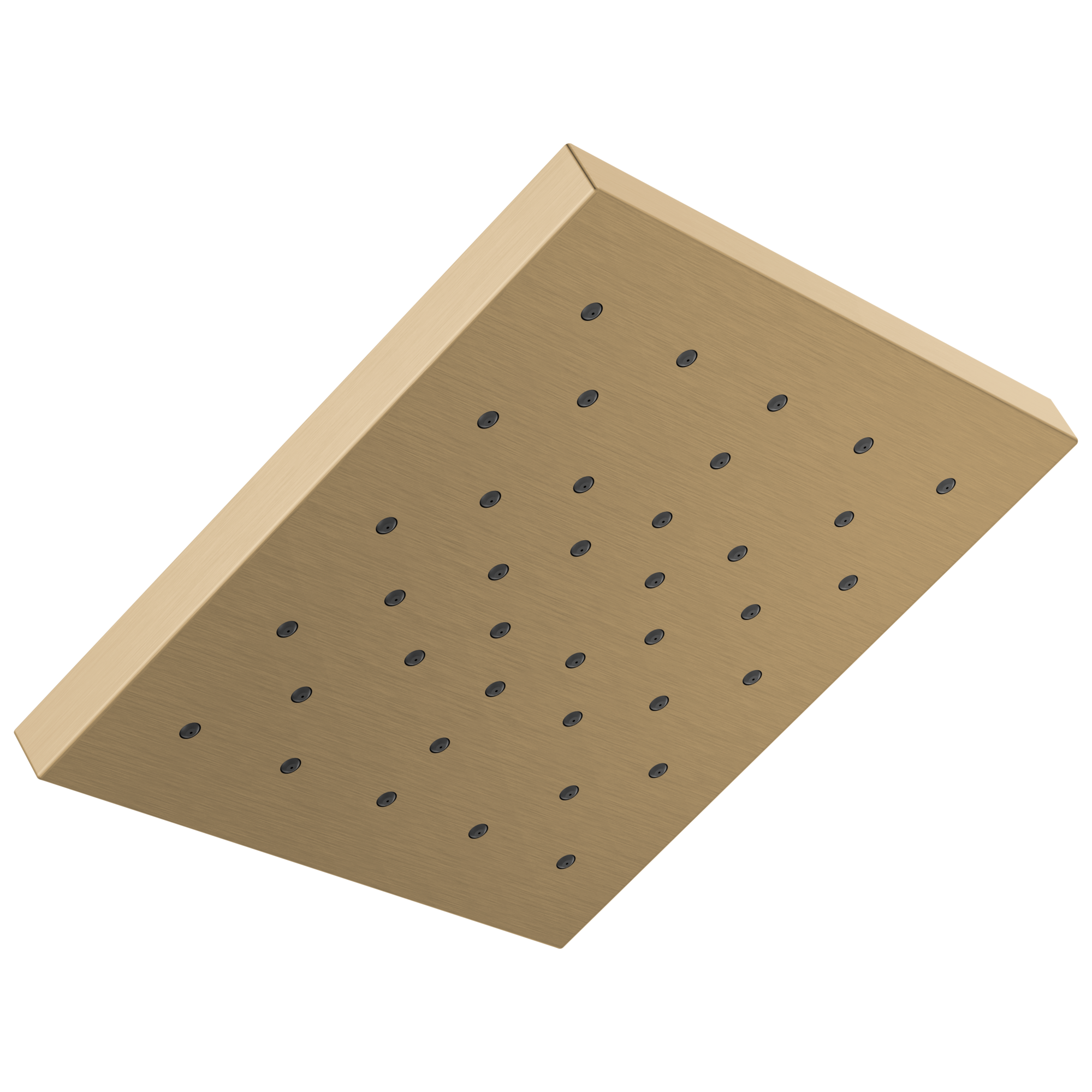 Delta 52161-CZ-PR25 Universal Showering Components 1.0 -Spray Lumicoat Champagne Bronze 12-in Square Fixed High Pressure Shower Head 1.75 GPM