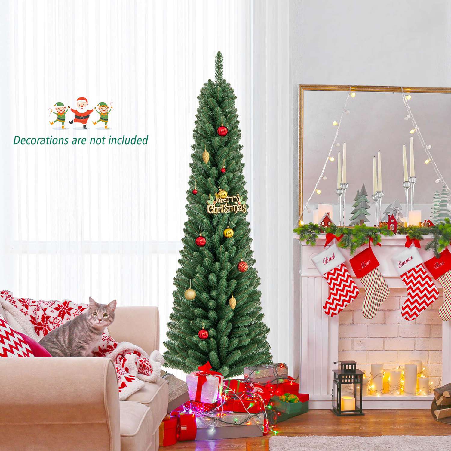 Costway HCST04309 Artificial-Christmas-Trees - View #2