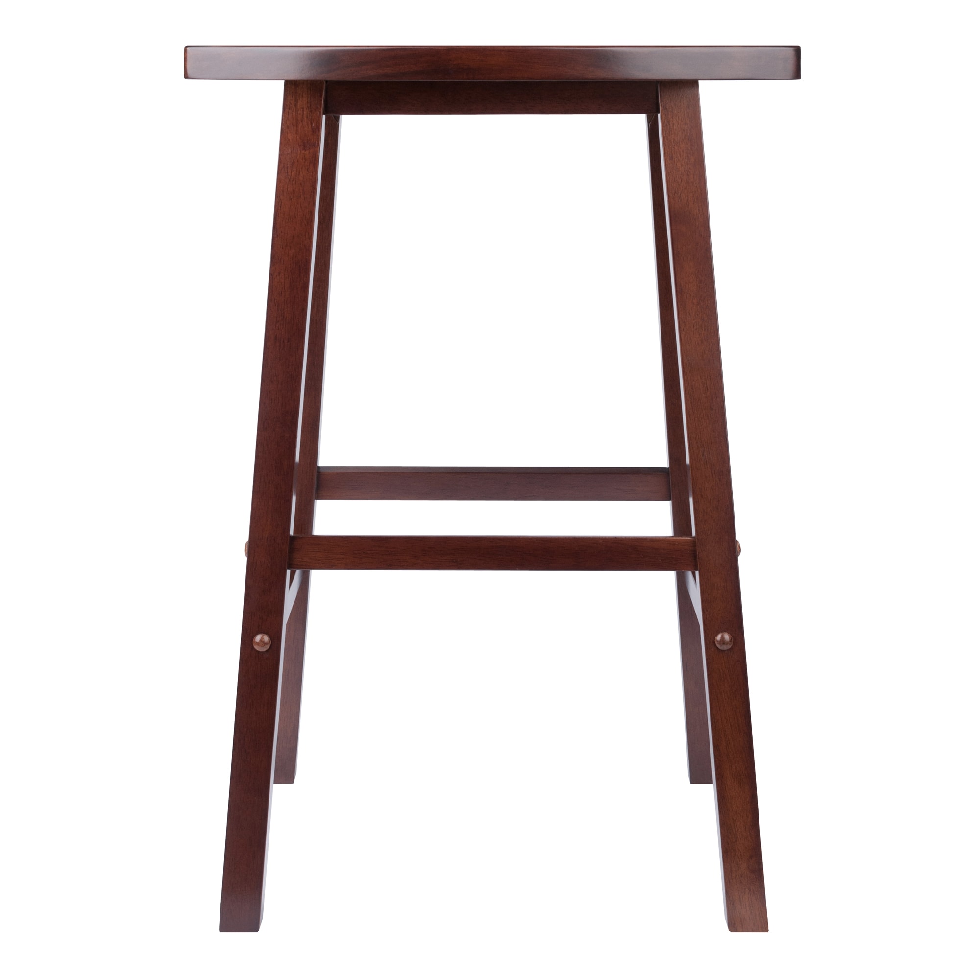 Walnut 29" Backless Saddle Style Bar Stool