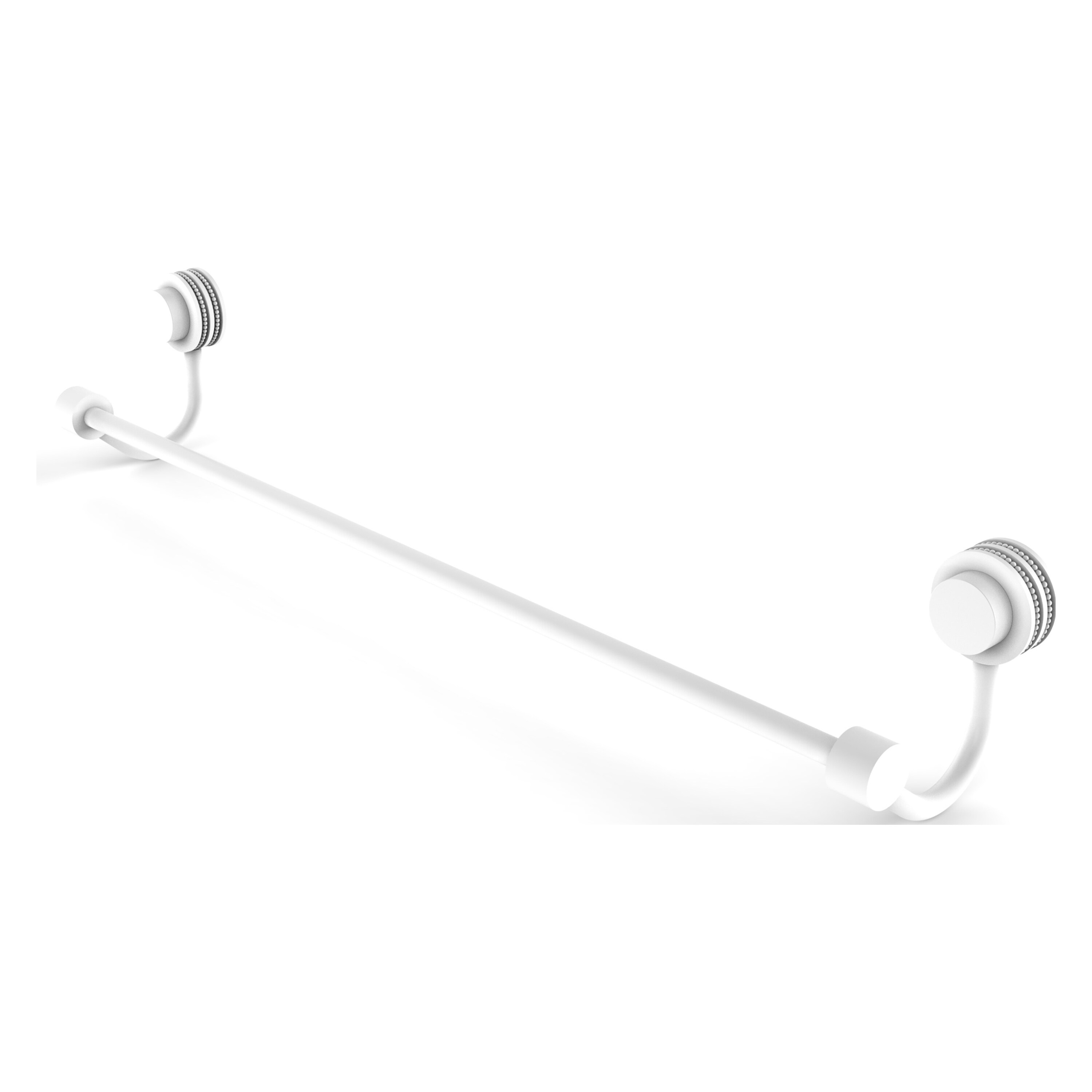 Allied Brass 421D/18-WHM Venus 18-in Matte White Wall mount Single Towel Bar