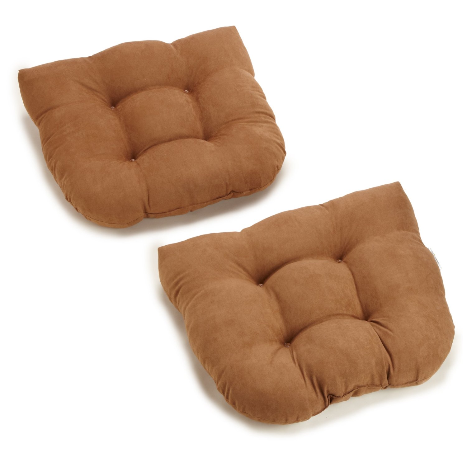 Blazing Needles Twill U-Shaped Indoor Chair Cushion - Set of 2