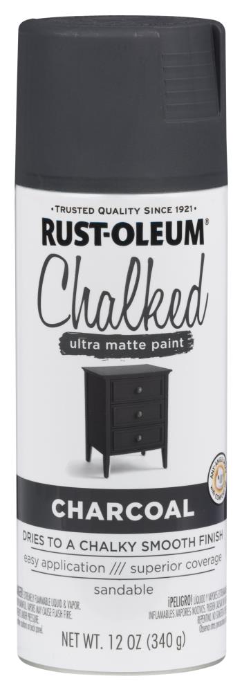 Rust-Oleum 1 qt Brands 285144 Charcoal Chalked Ultra Matte Paint, 30 Fl Oz  (Pack of 1)